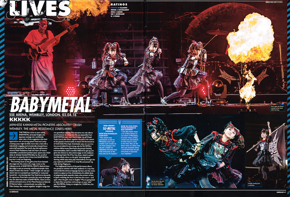 Babymetal - Kerrang! Live Review - 2016