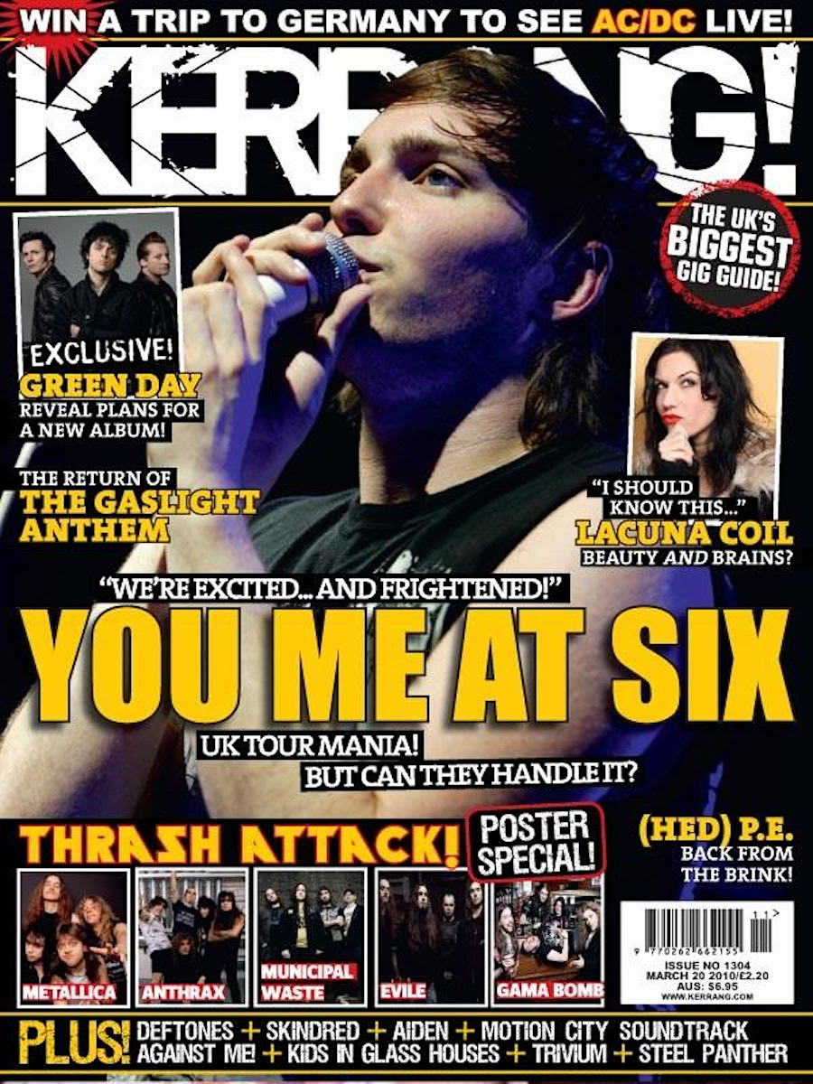 You Me At Six - Kerrang! Front Cover - 2010
