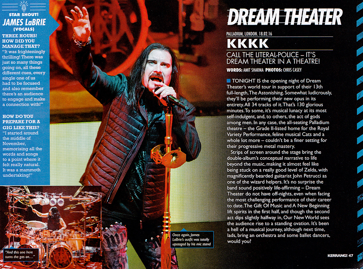 Dream Theater - Kerrang! Live Review - 2016