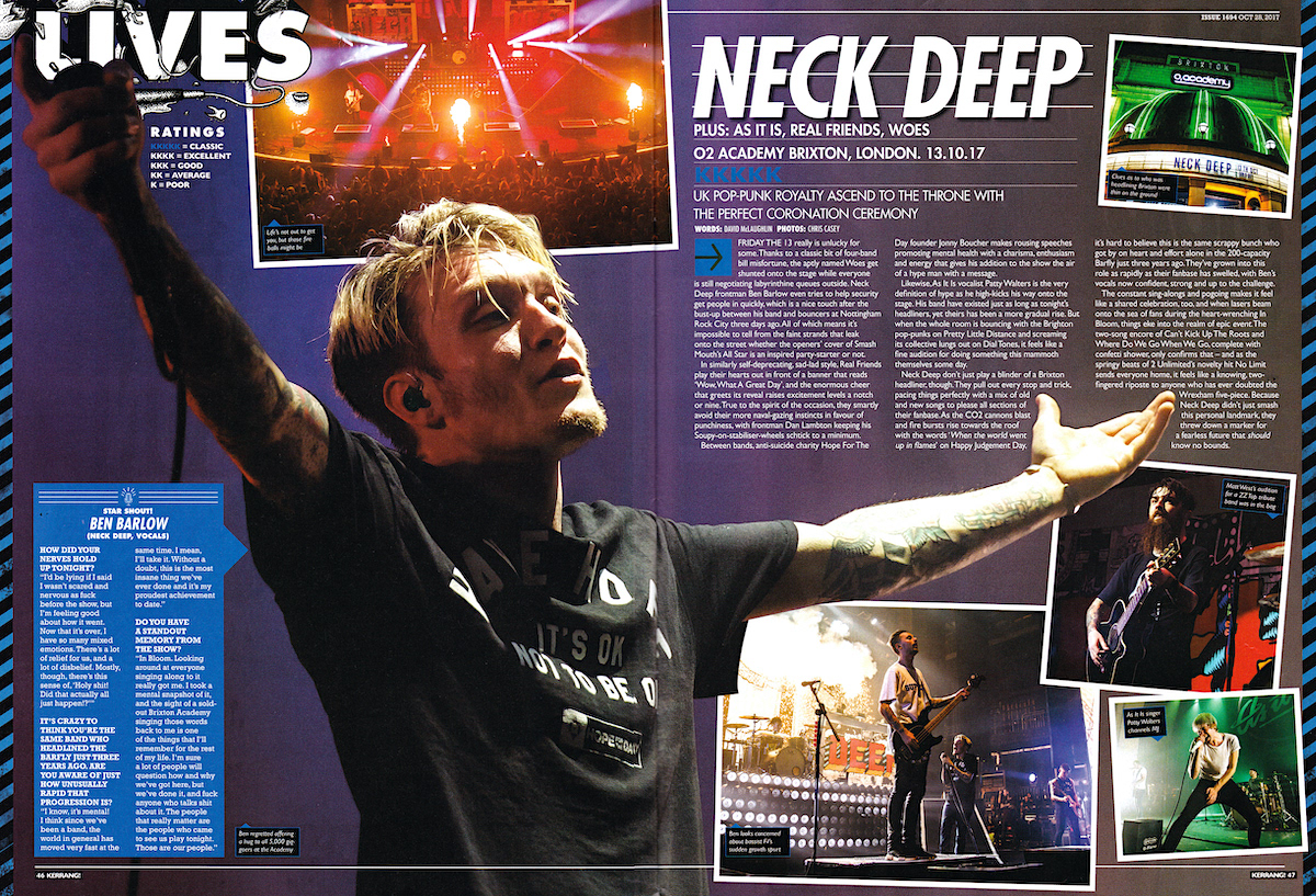 Neck Deep - Kerrang! Live Review - 2017