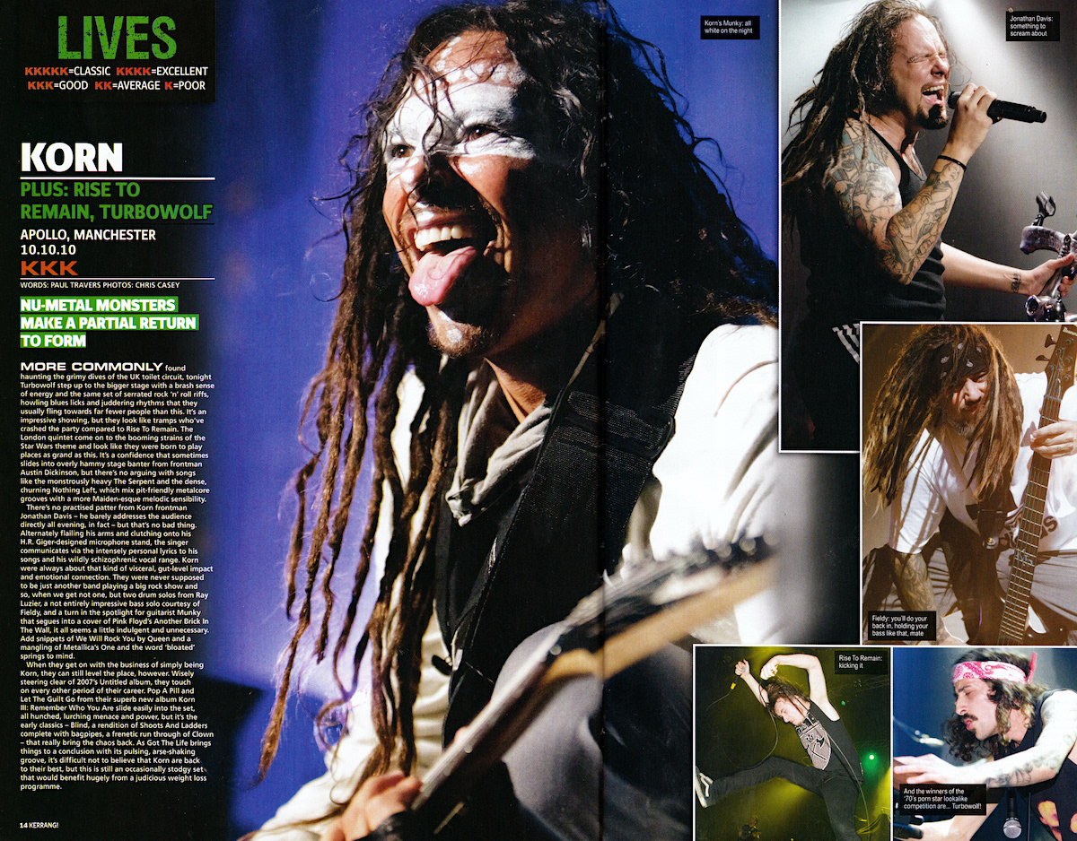 Korn - Kerrang! Live Review - 2010