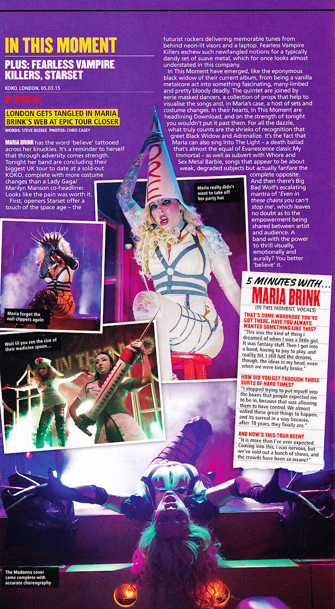 In This Moment - Kerrang! Live Review - 2015