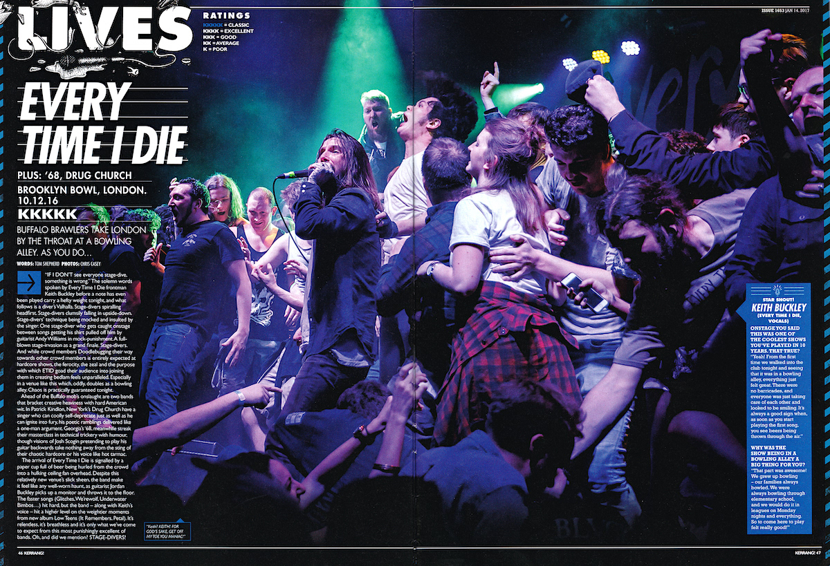Every Time I Die - Kerrang! Live Review - 2016