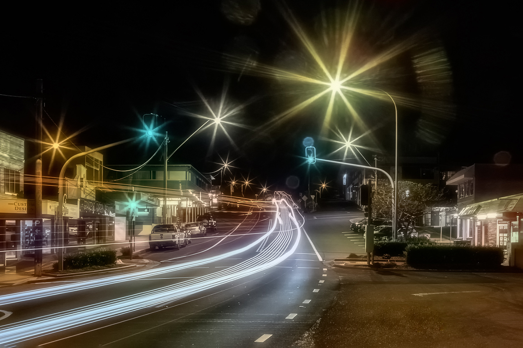 Narooma Car Trails at Night