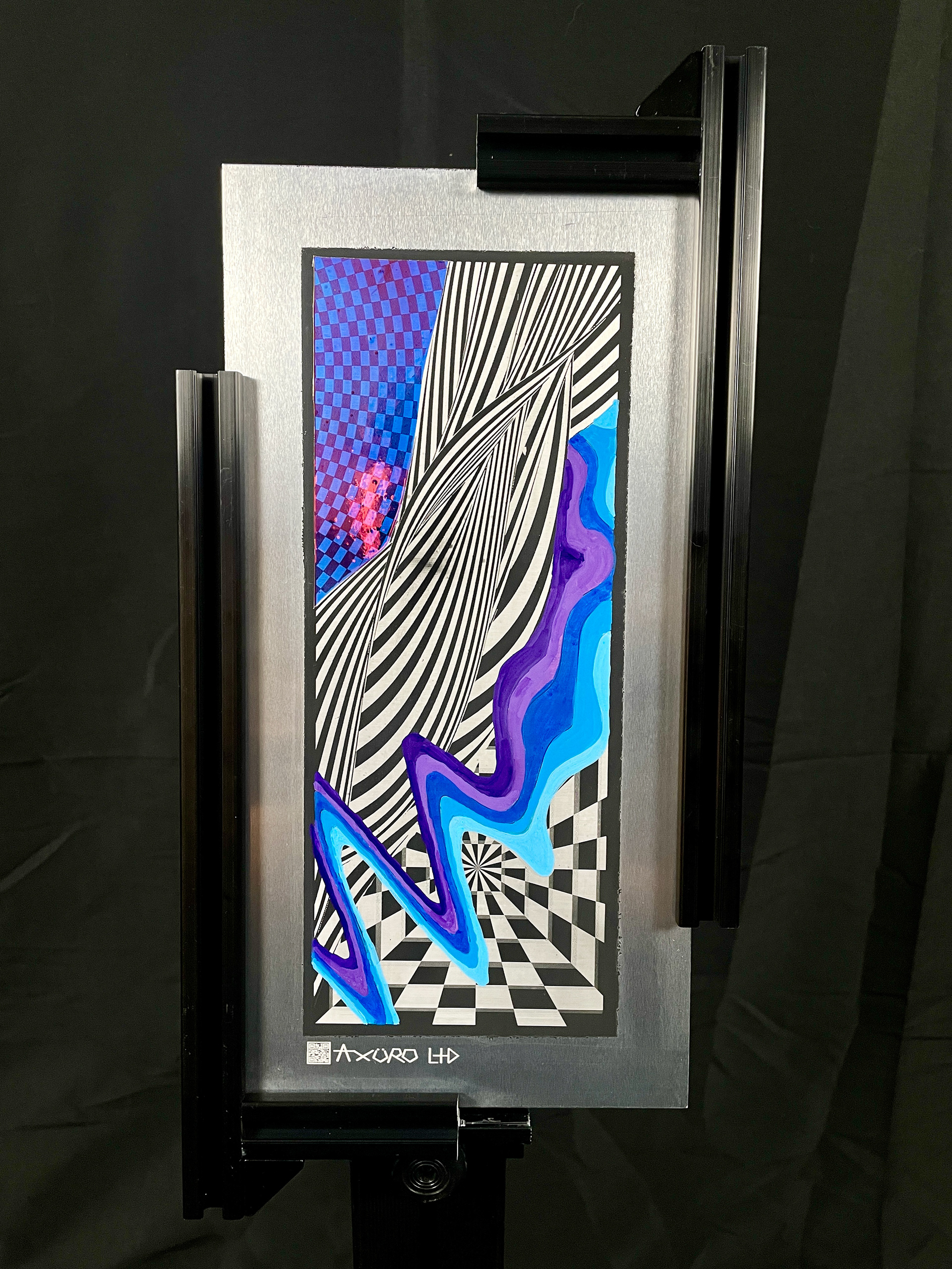 "Chromatic" 6x12 - laser engraving/ spraypaint (available)
