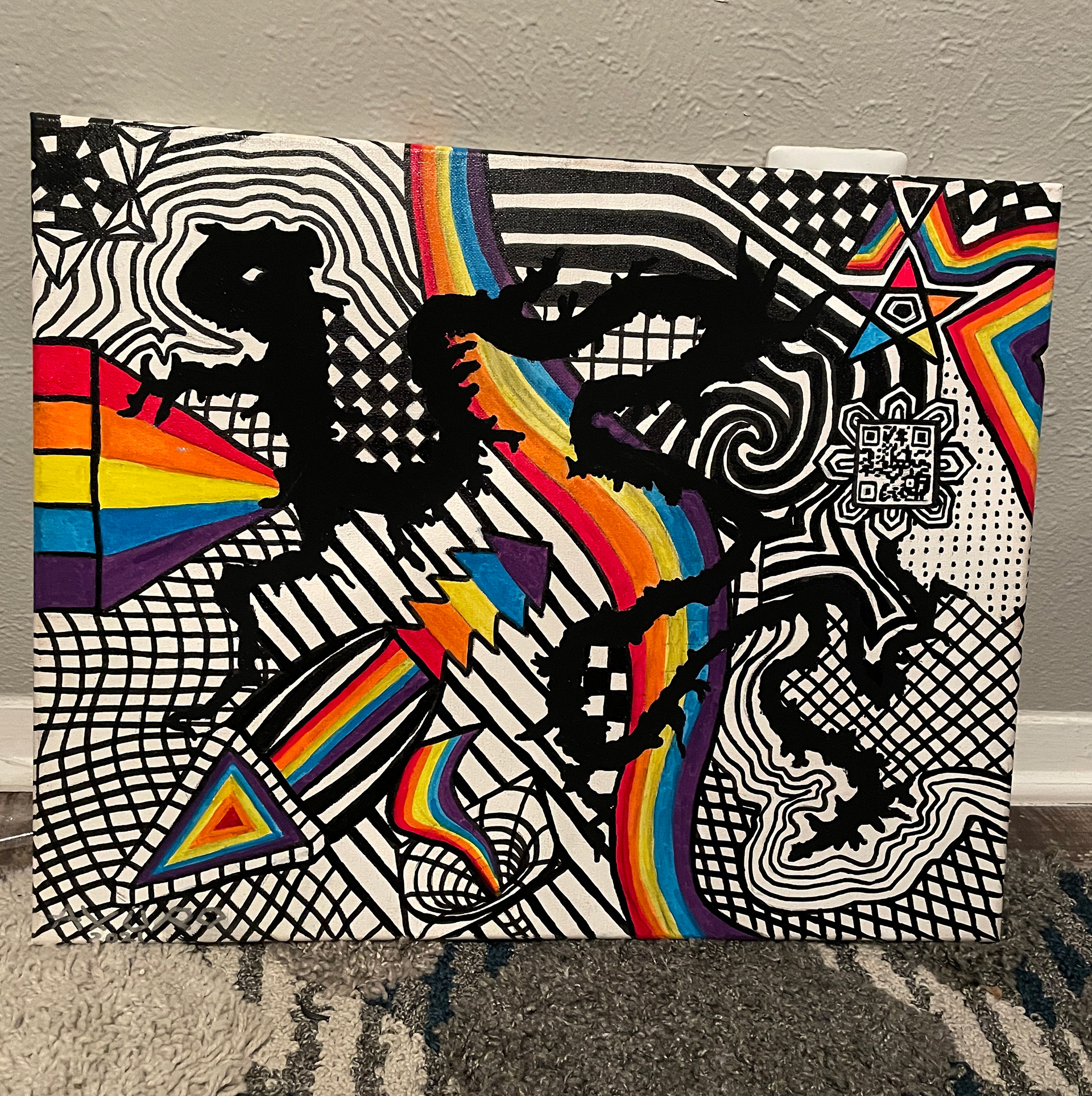 "Lake Travis Dragon" 16x20 - acrylics on canvas (SOLD)