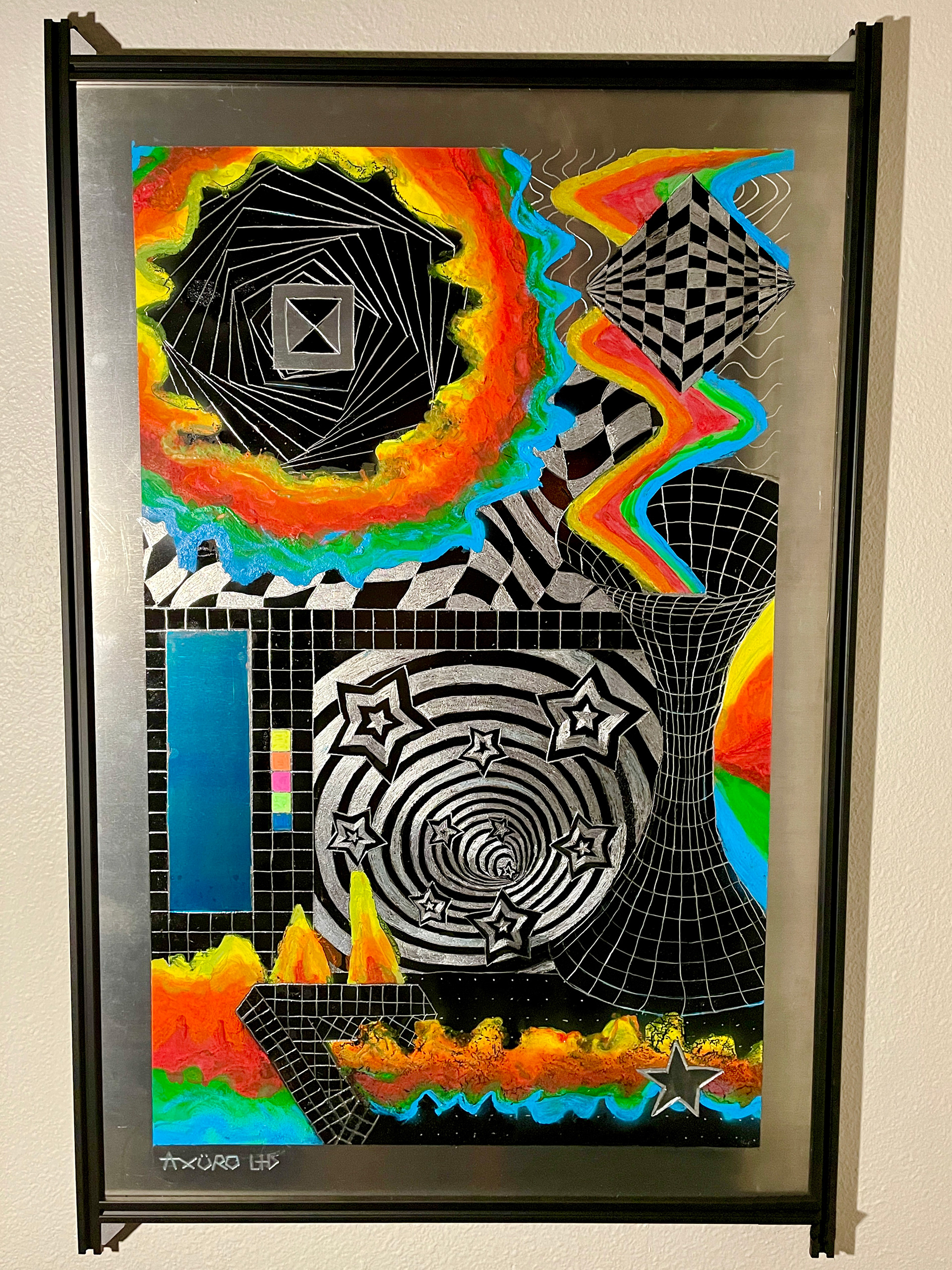 "Quixotic" 24x36 - engraving/ spraypaint (available)