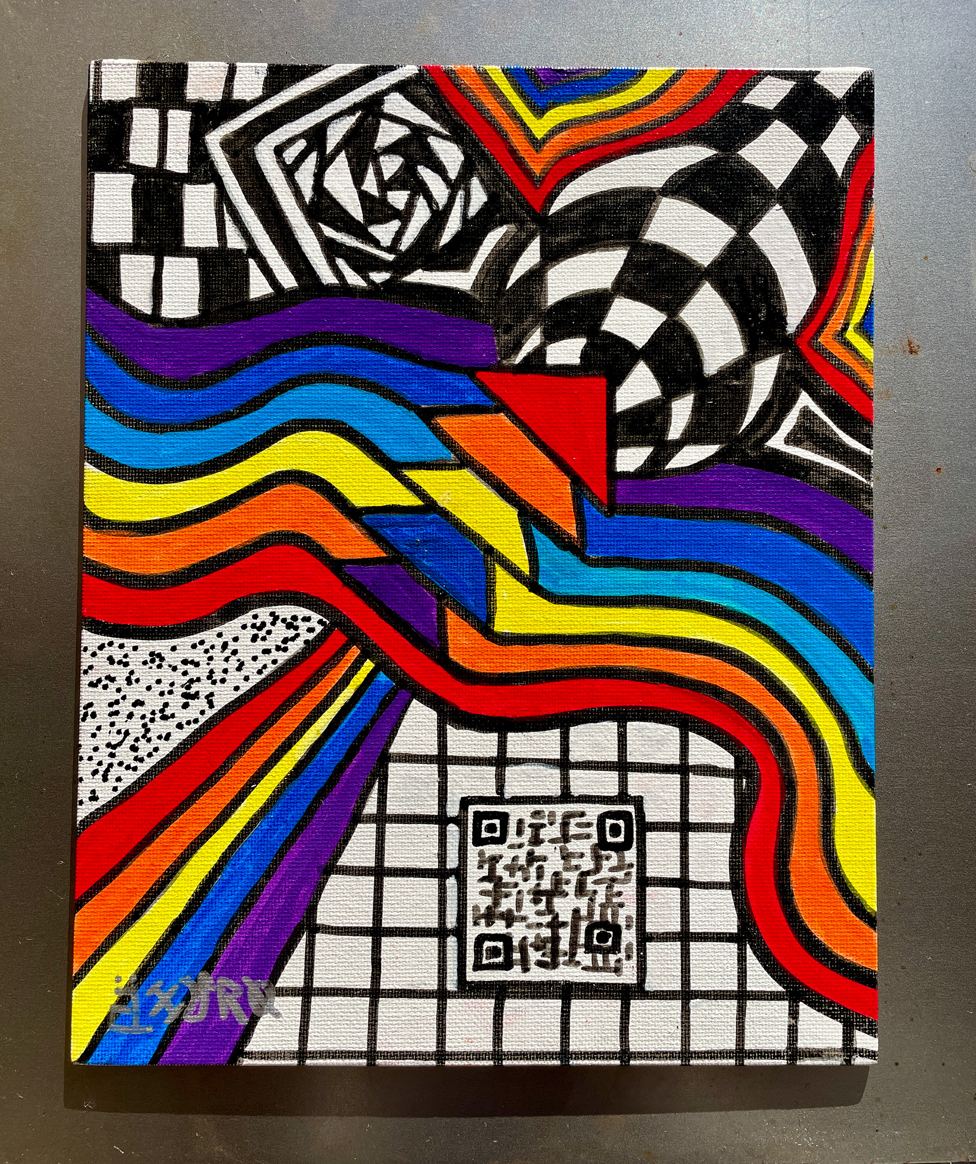 "Axuro 15" 8x10 - acrylics on canvas (SOLD)