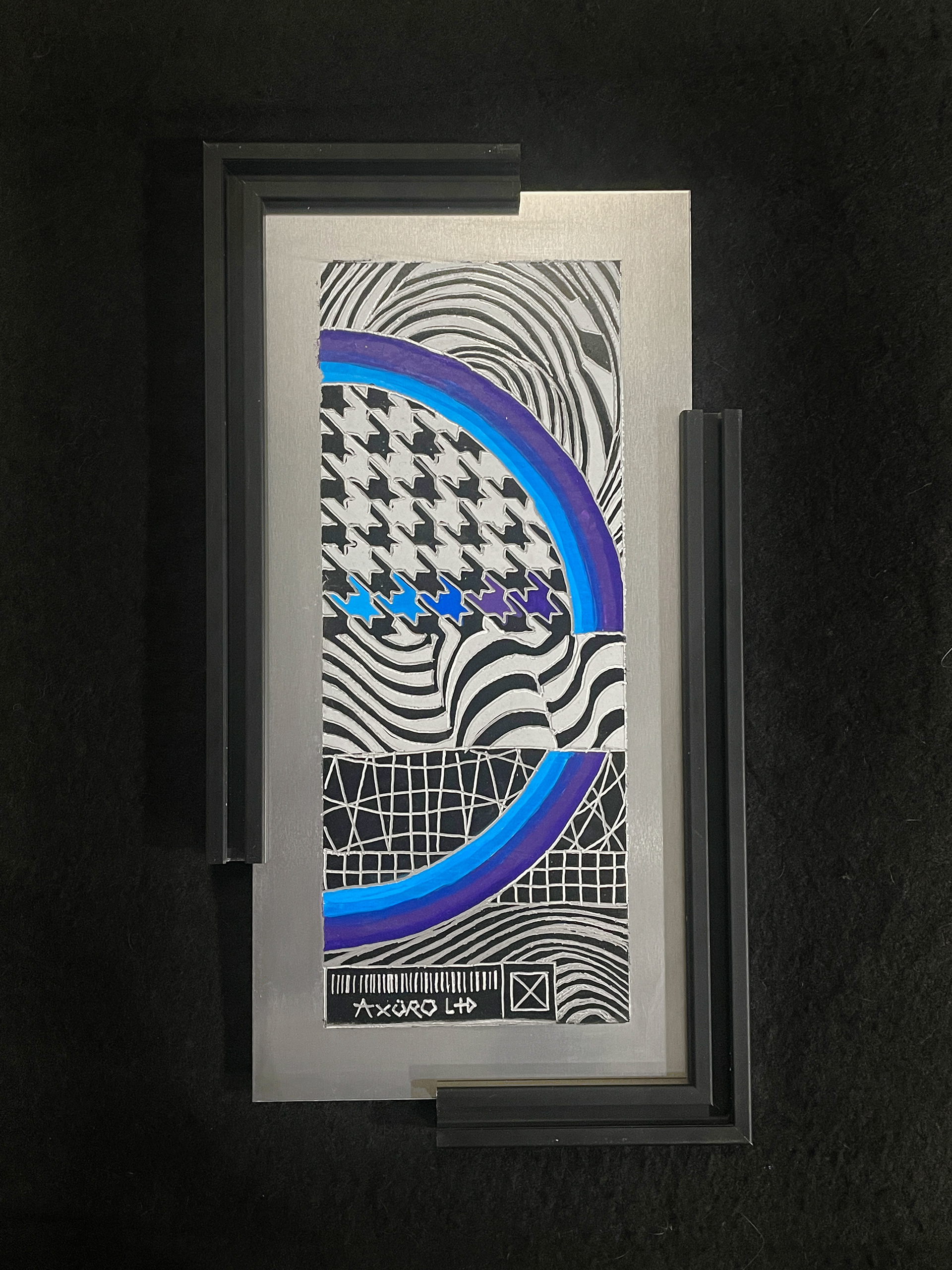 "Io" 6x12 engraving/ spraypaint (available)