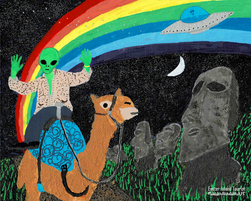 "Easter Island" by Waldo Ronaldo Art