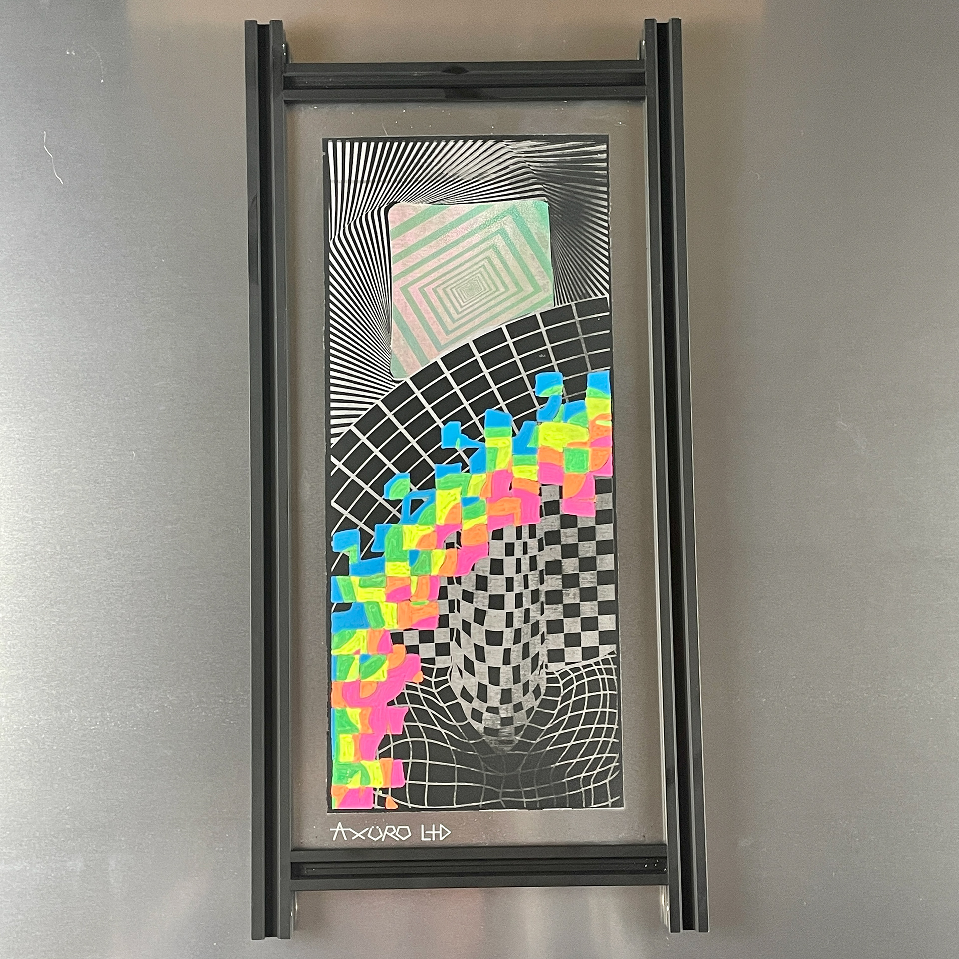 "Penetralia" 8x16 - laser engraving/ spraypaint (SOLD)