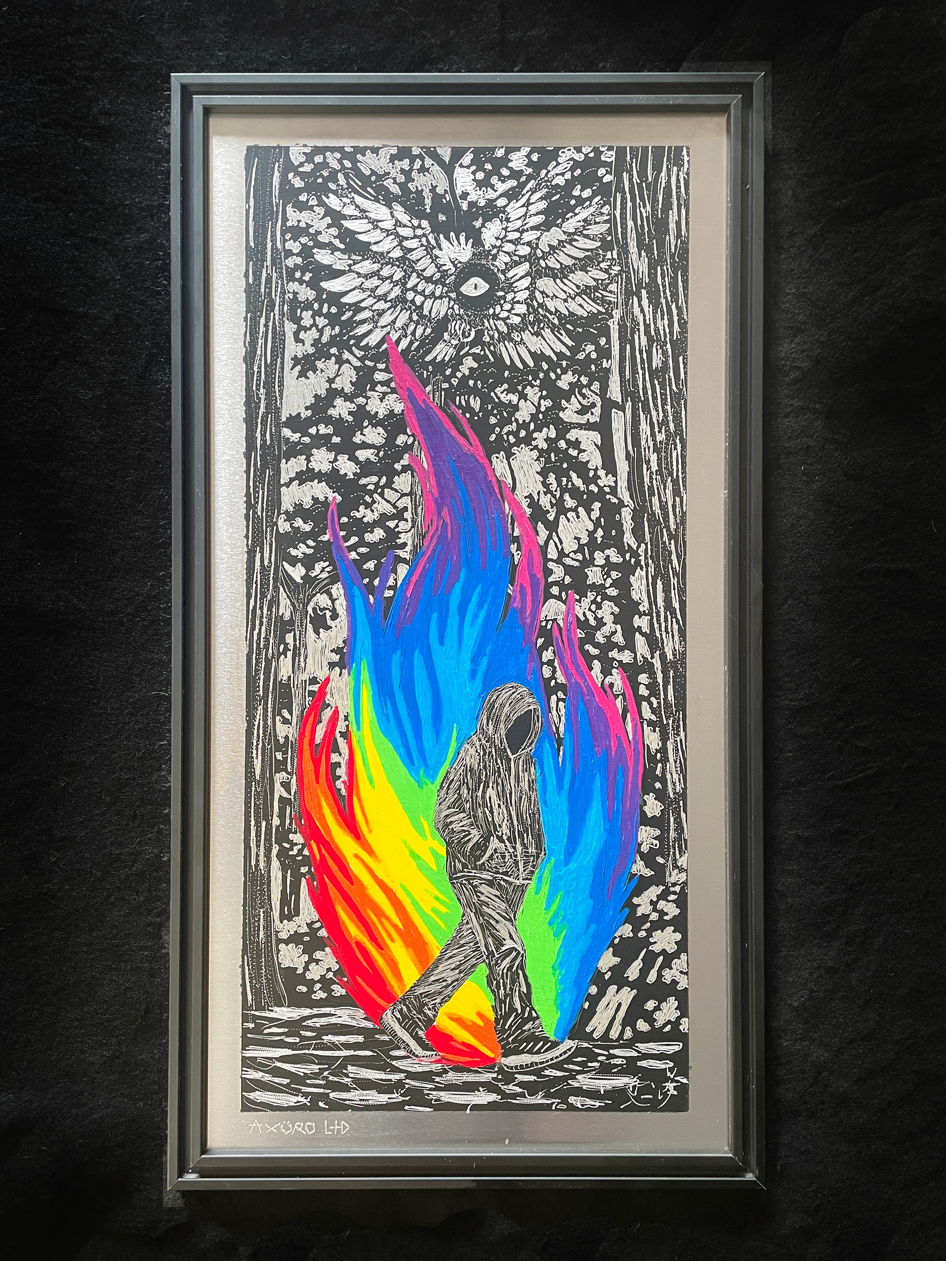 "Purification" 12x24 - engraving/ spraypaint (NFS)