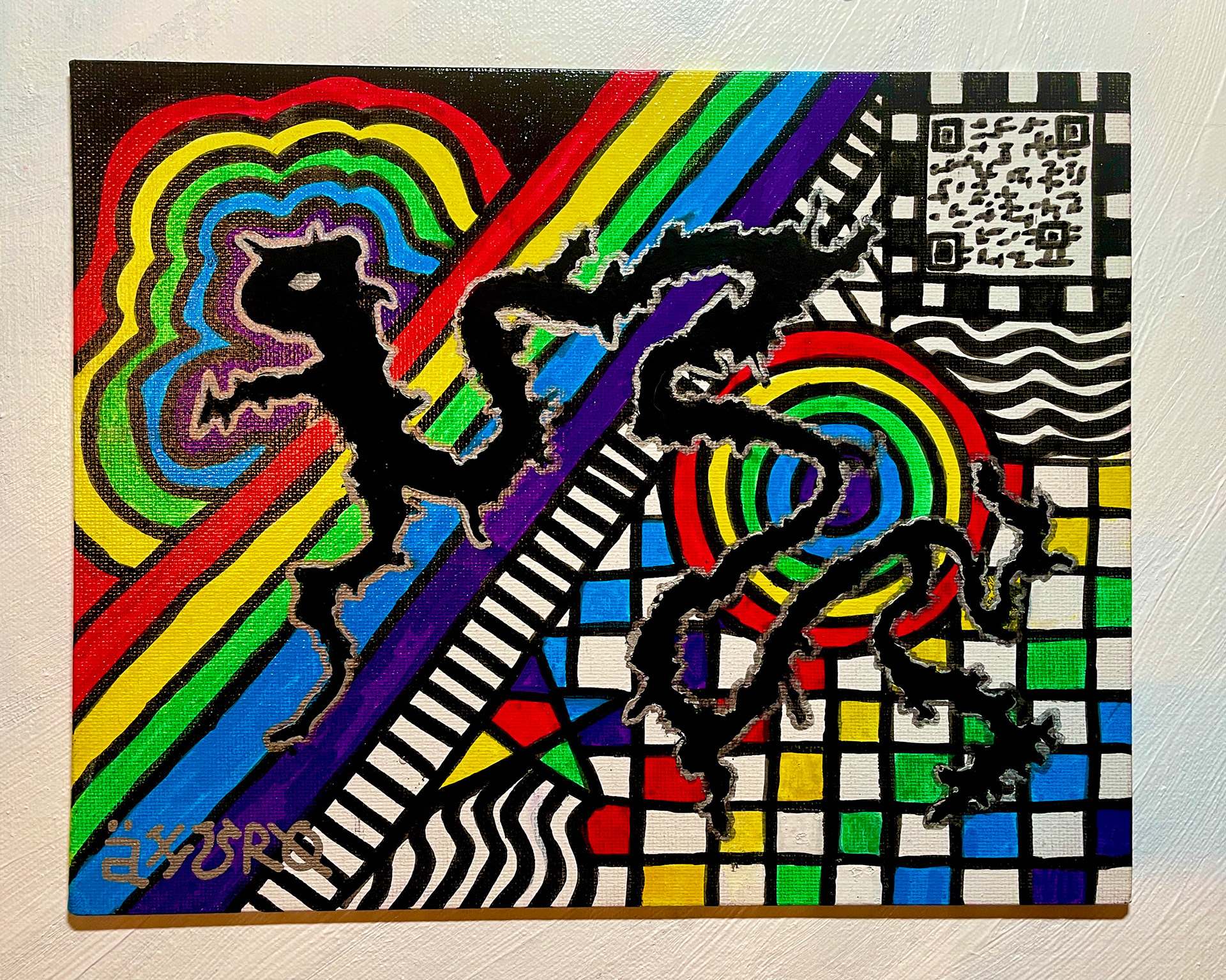 "Axuro 11" 8x10 - acrylics on canvas (SOLD)