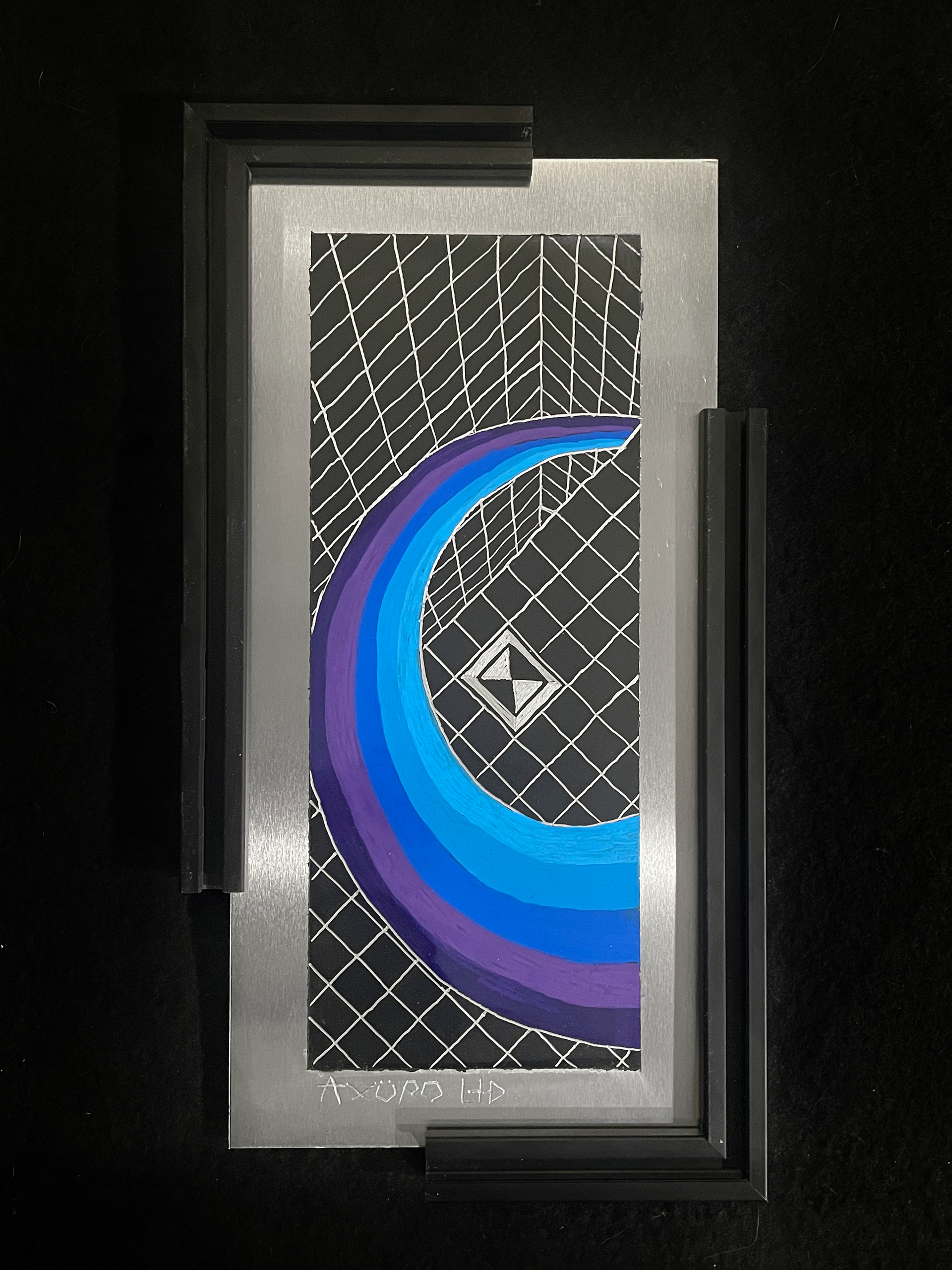 "Noesis" 6x12 engraving/ spraypaint (available)