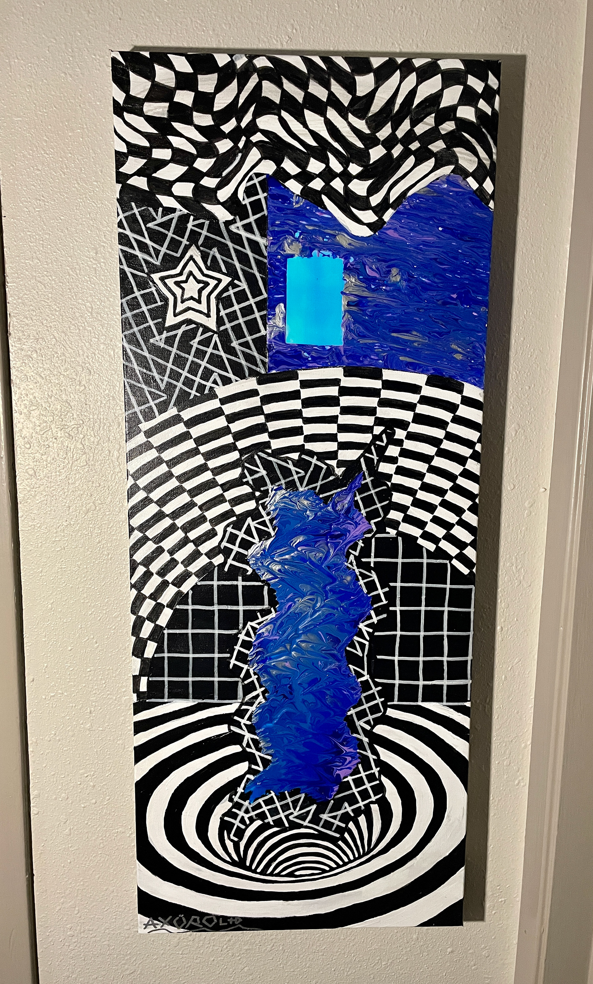 "Azurite" - 16x40 - acrylics on canvas (Available)
