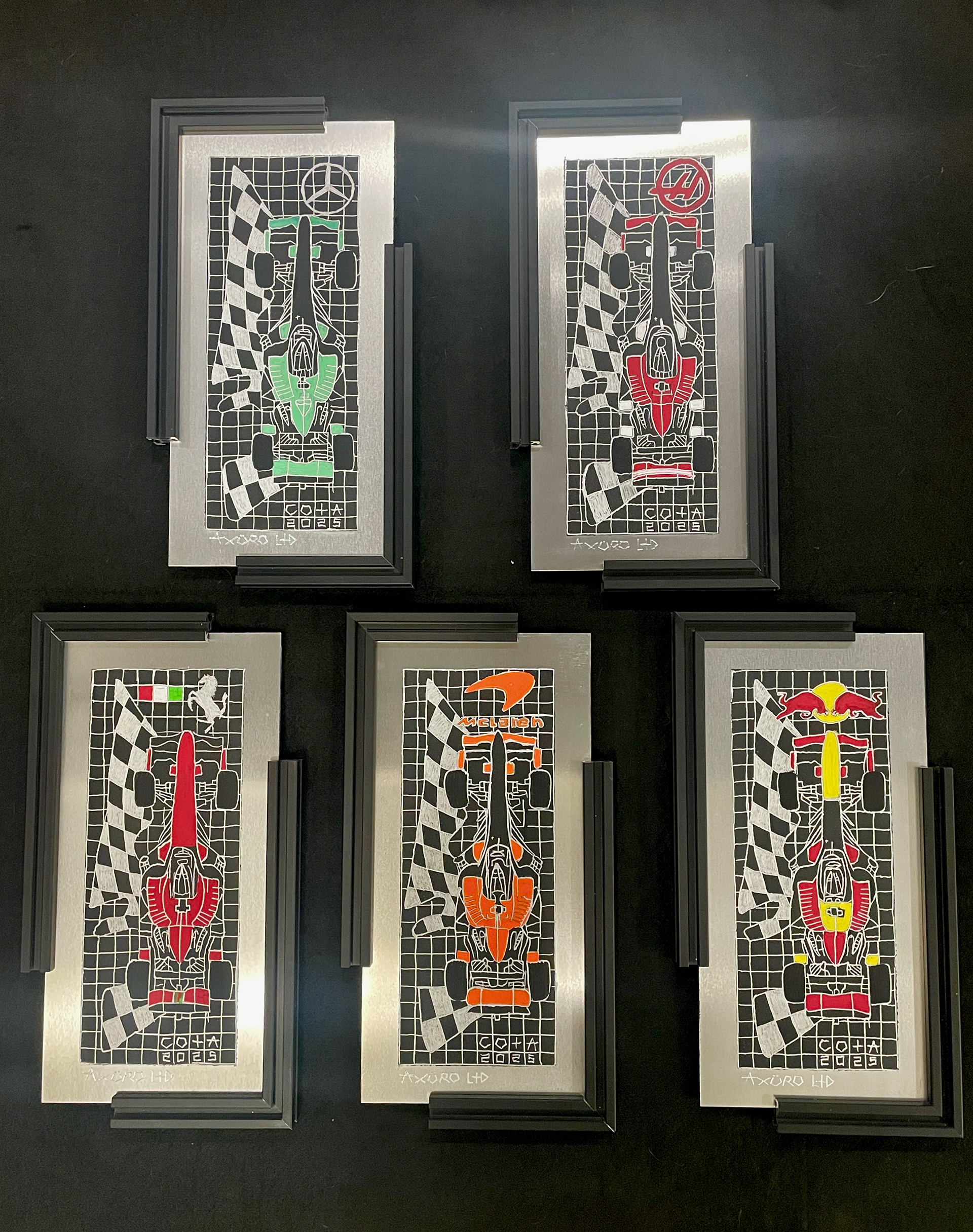 "Formula" 6x12 engraving/ spraypaint (available)