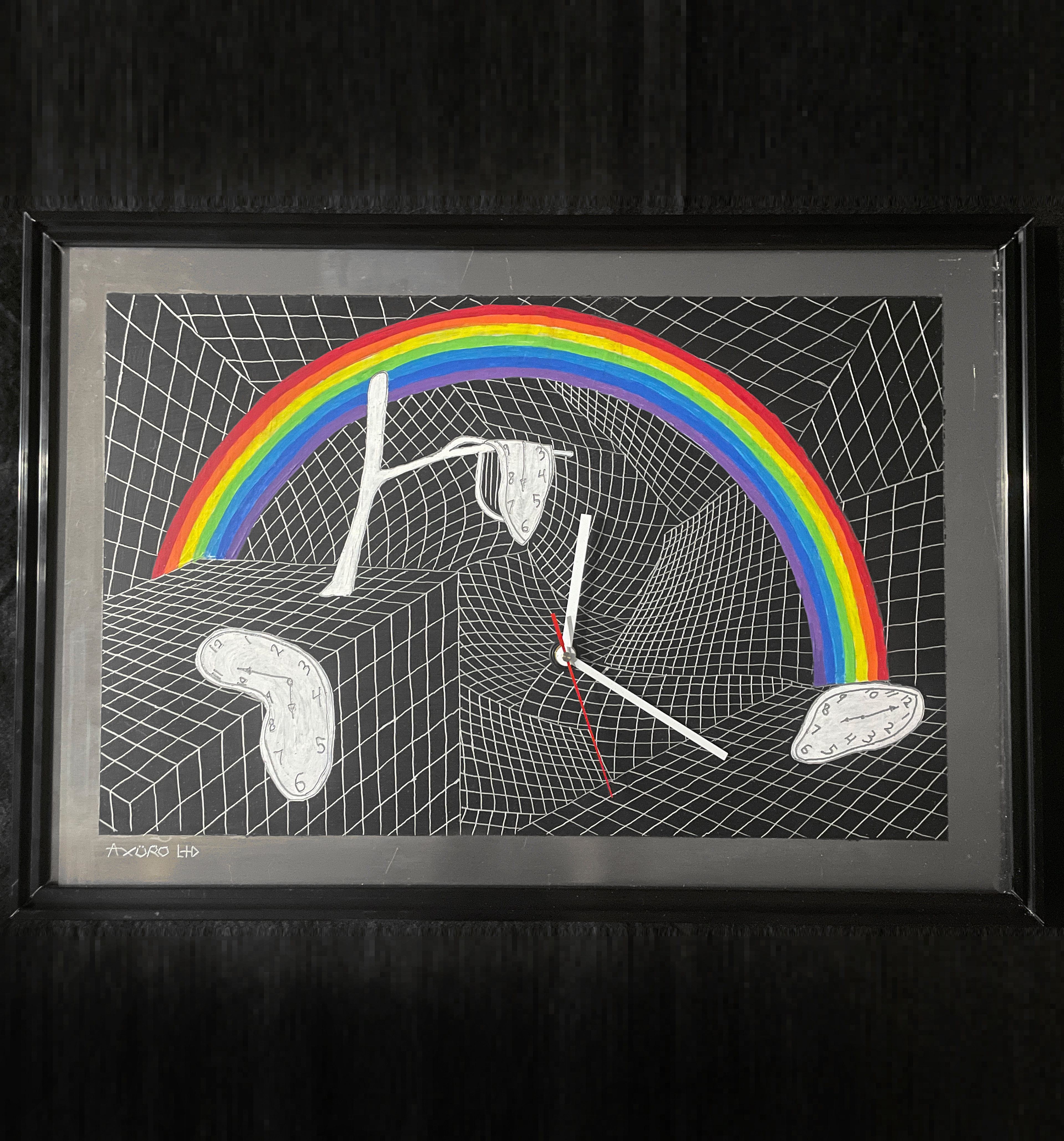 "Timewarp" 16x24 - engraving/ spraypaint (SOLD)