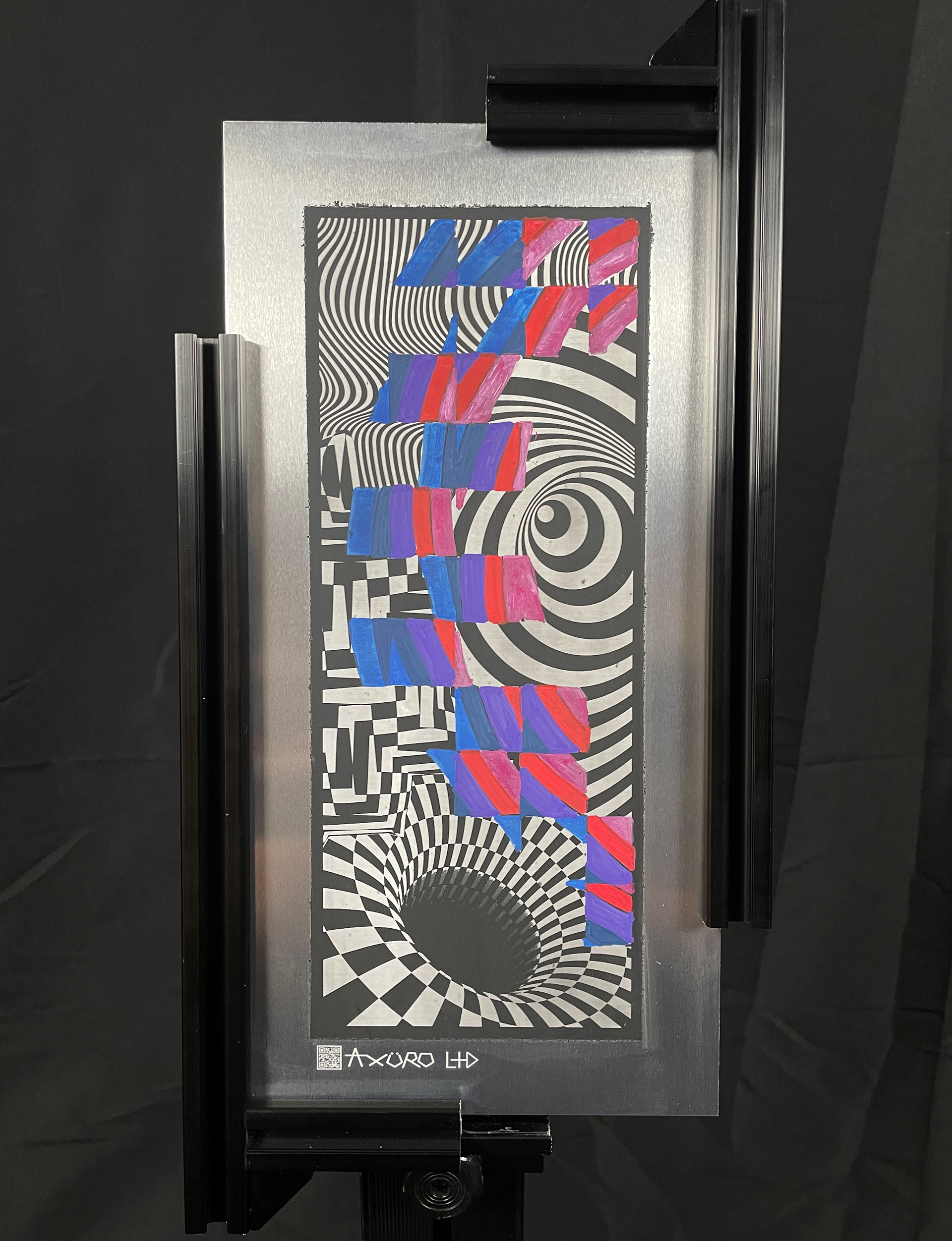 "Dexterity" 6x12 - laser engraving/ spraypaint (SOLD)