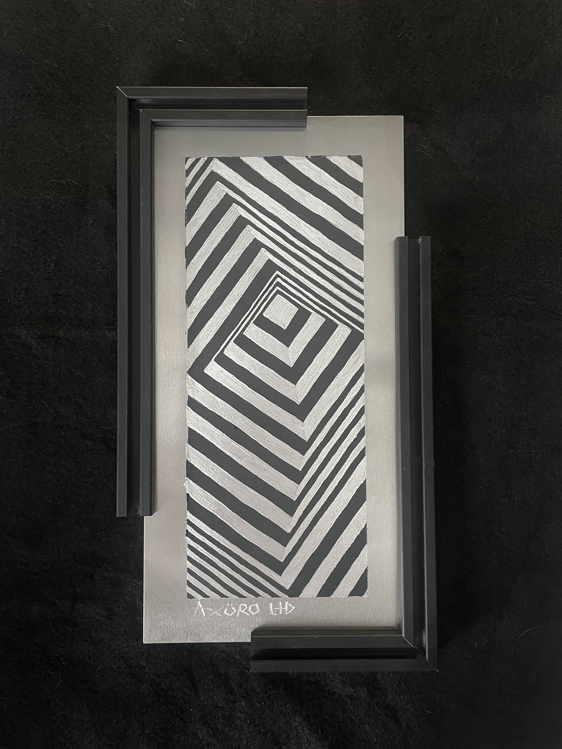 "Rechteck" 6x12 engraving/ spraypaint (available)