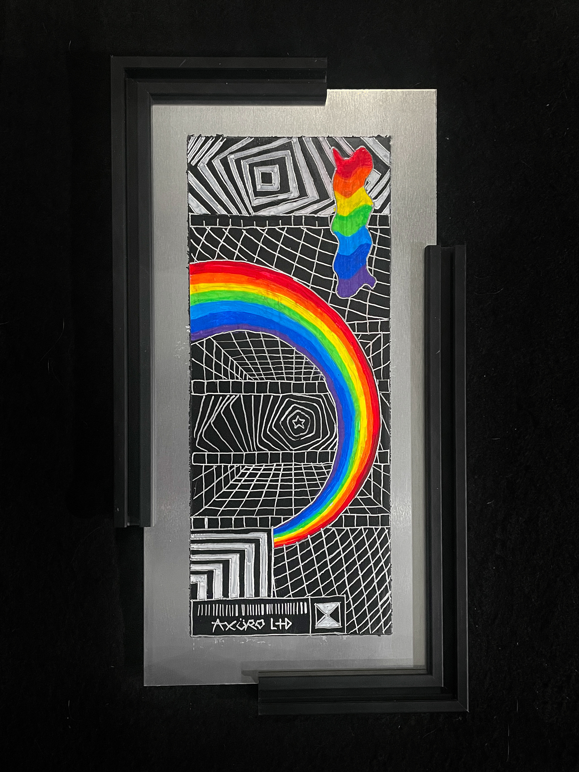 "Macheteado" 6x12 engraving/ spraypaint (available)