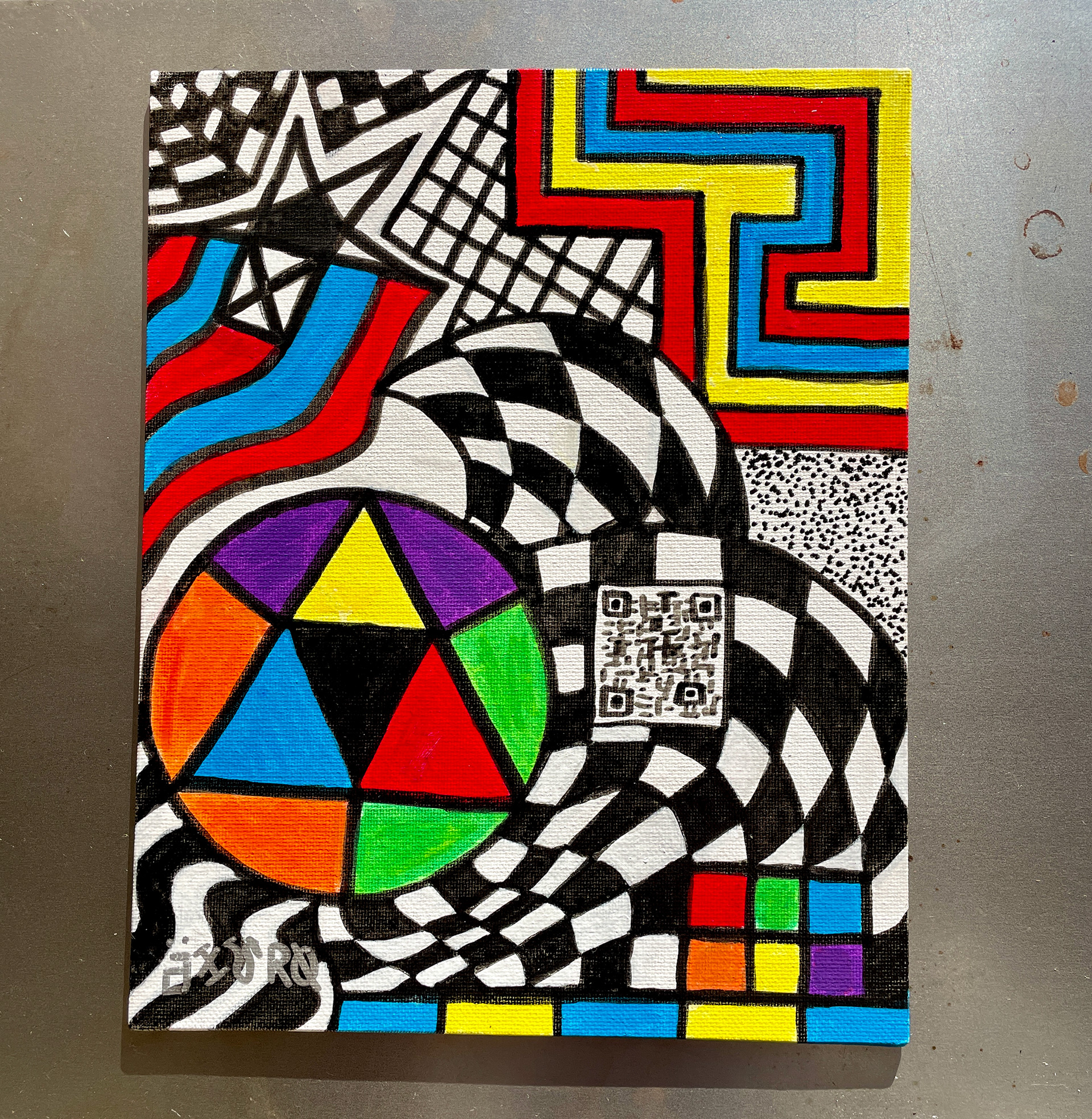 "Axuro 13" 8x10 - acrylics on canvas (SOLD)