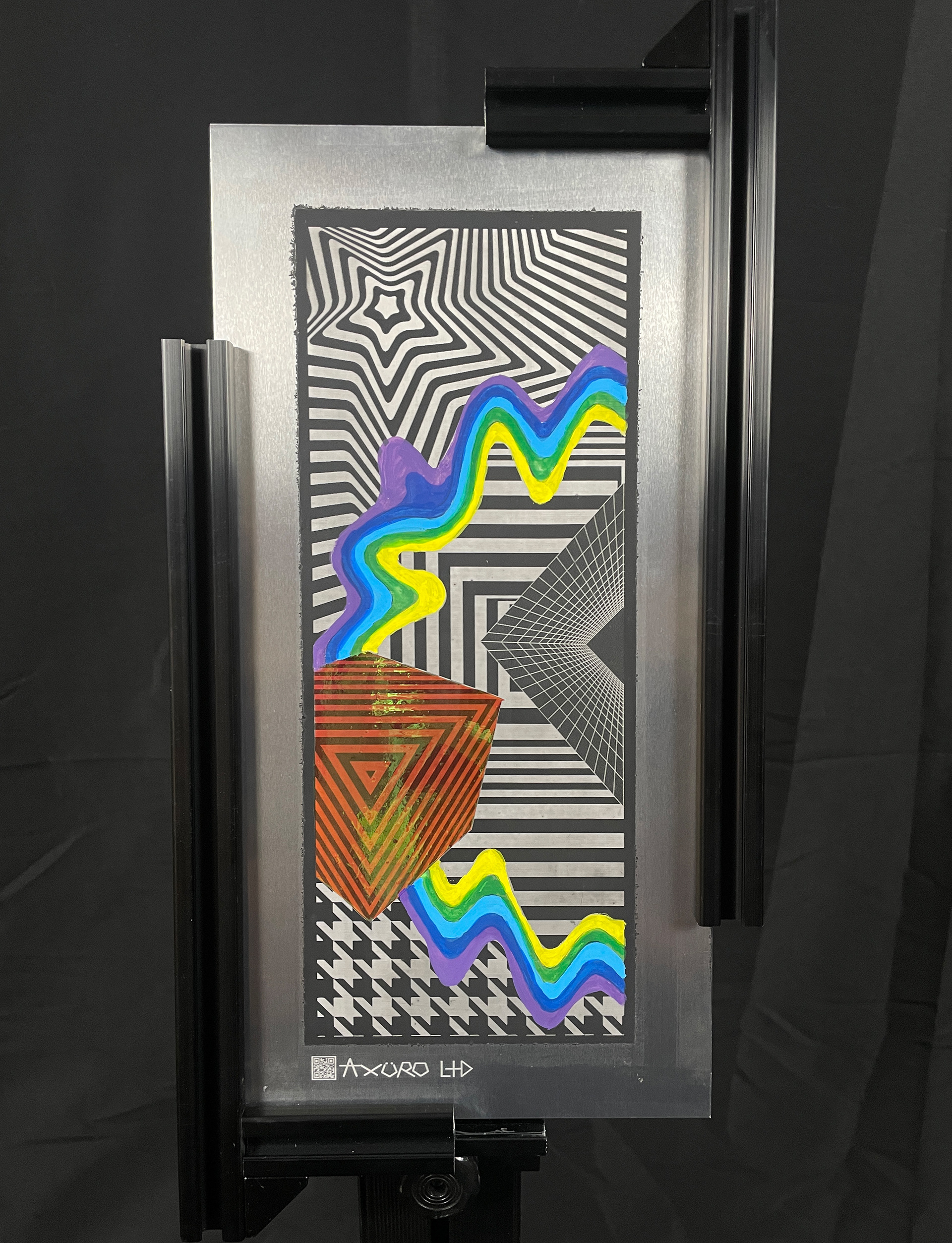 "Ruplex" 6x12 - laser engraving/ spraypaint (SOLD)