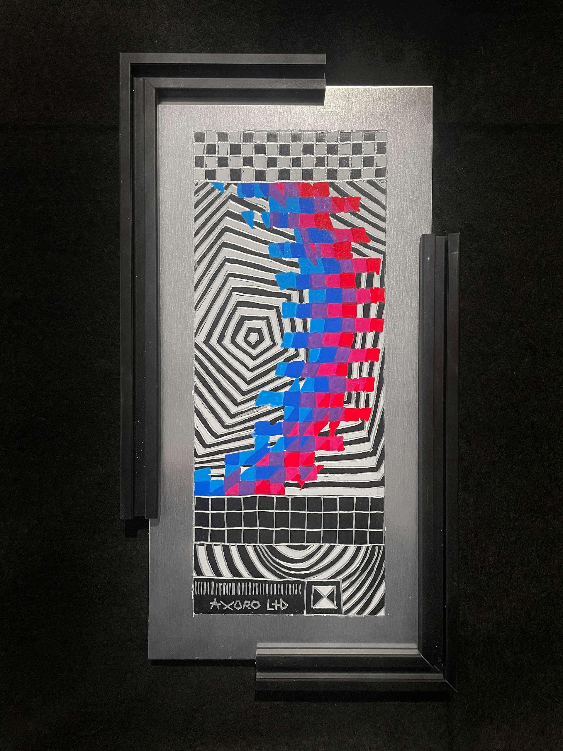 "Tocard" 6x12 engraving/ spraypaint (available)