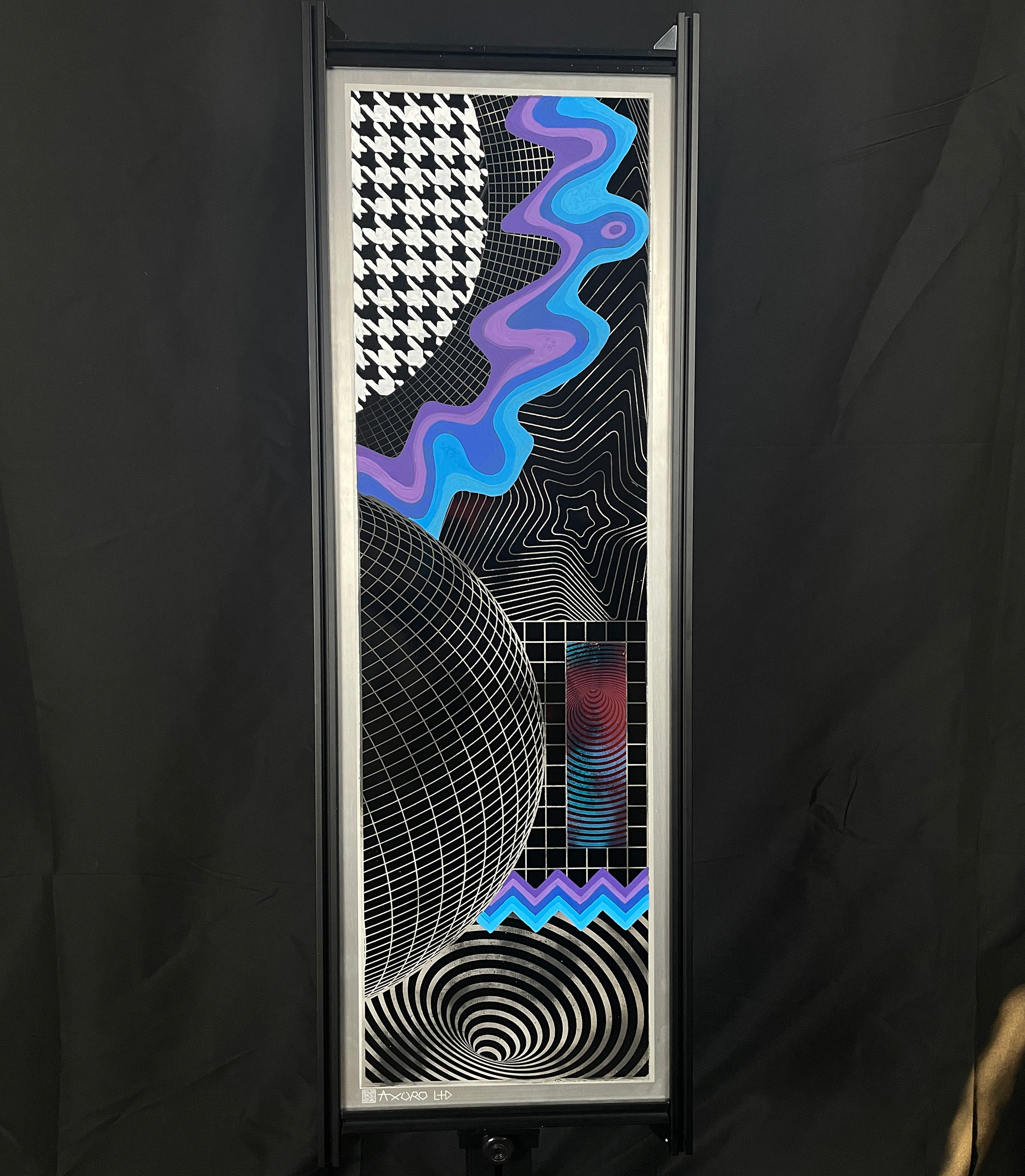 "Transition" 12x36 - laser engraving/ spraypaint (available)
