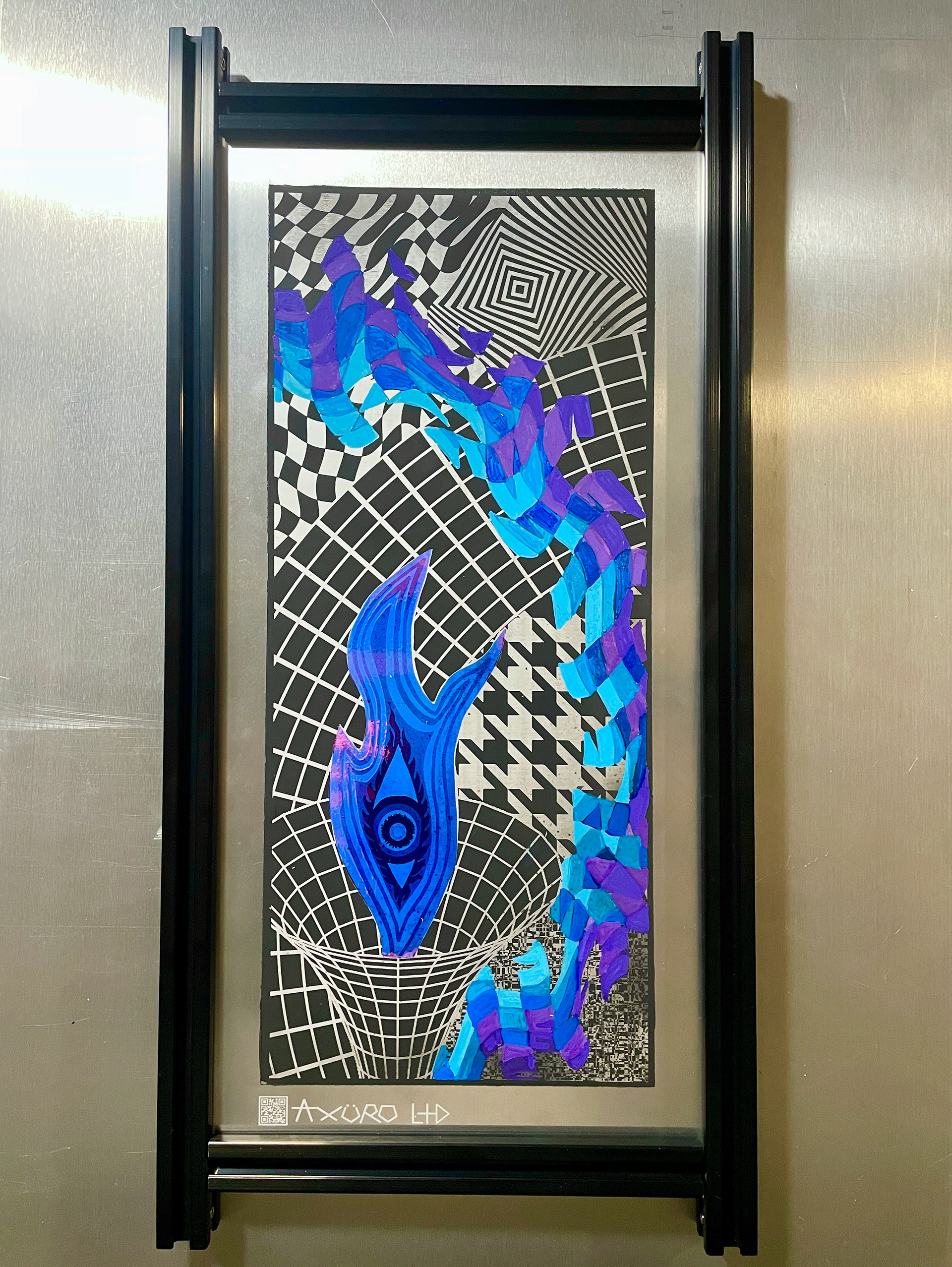 "Lateral" 8x16 - laser engraving/ spraypaint (available)