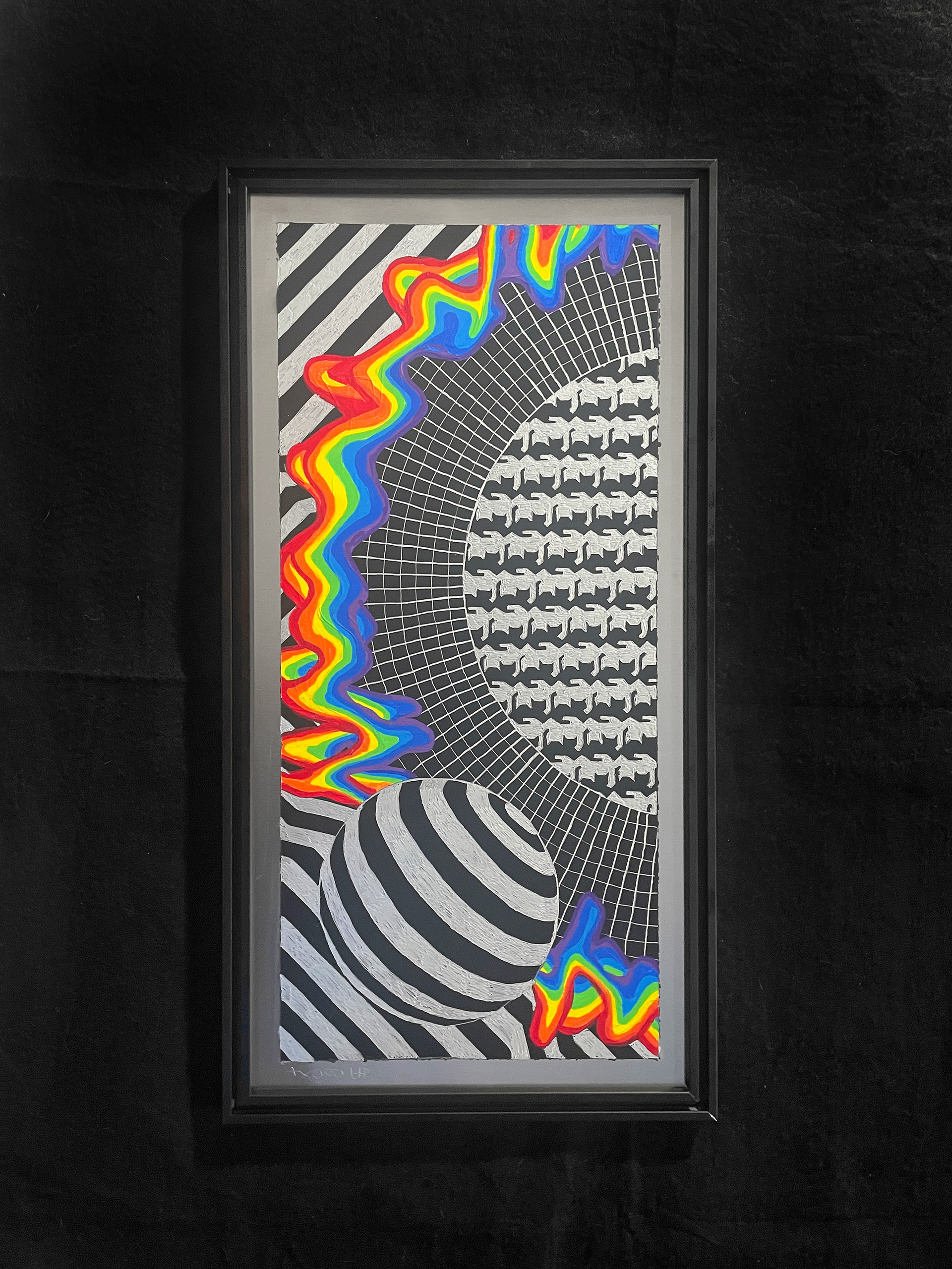 "Callisto" 12x24 - engraving/ enamel/ acrylic (available)