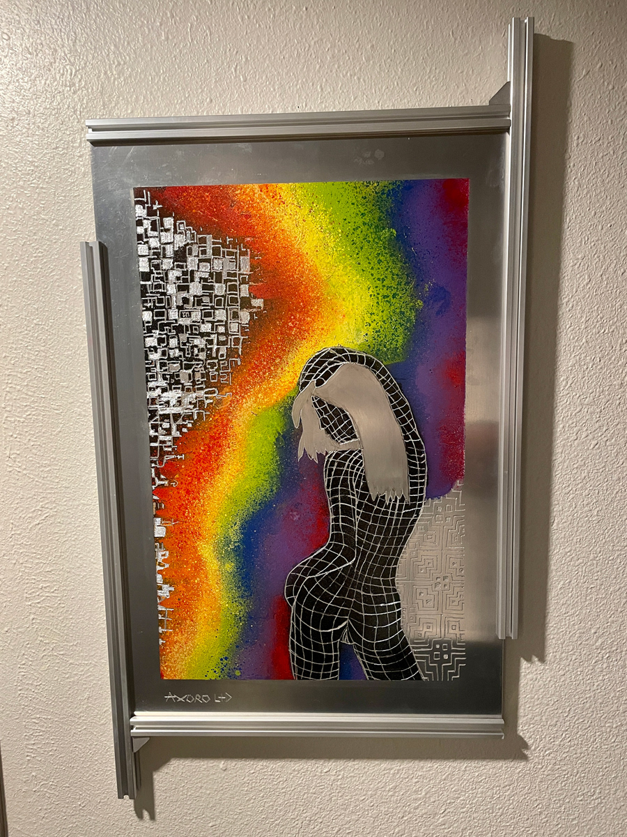 "Lascivious" 16x24 - engraving/ spraypaint (available)