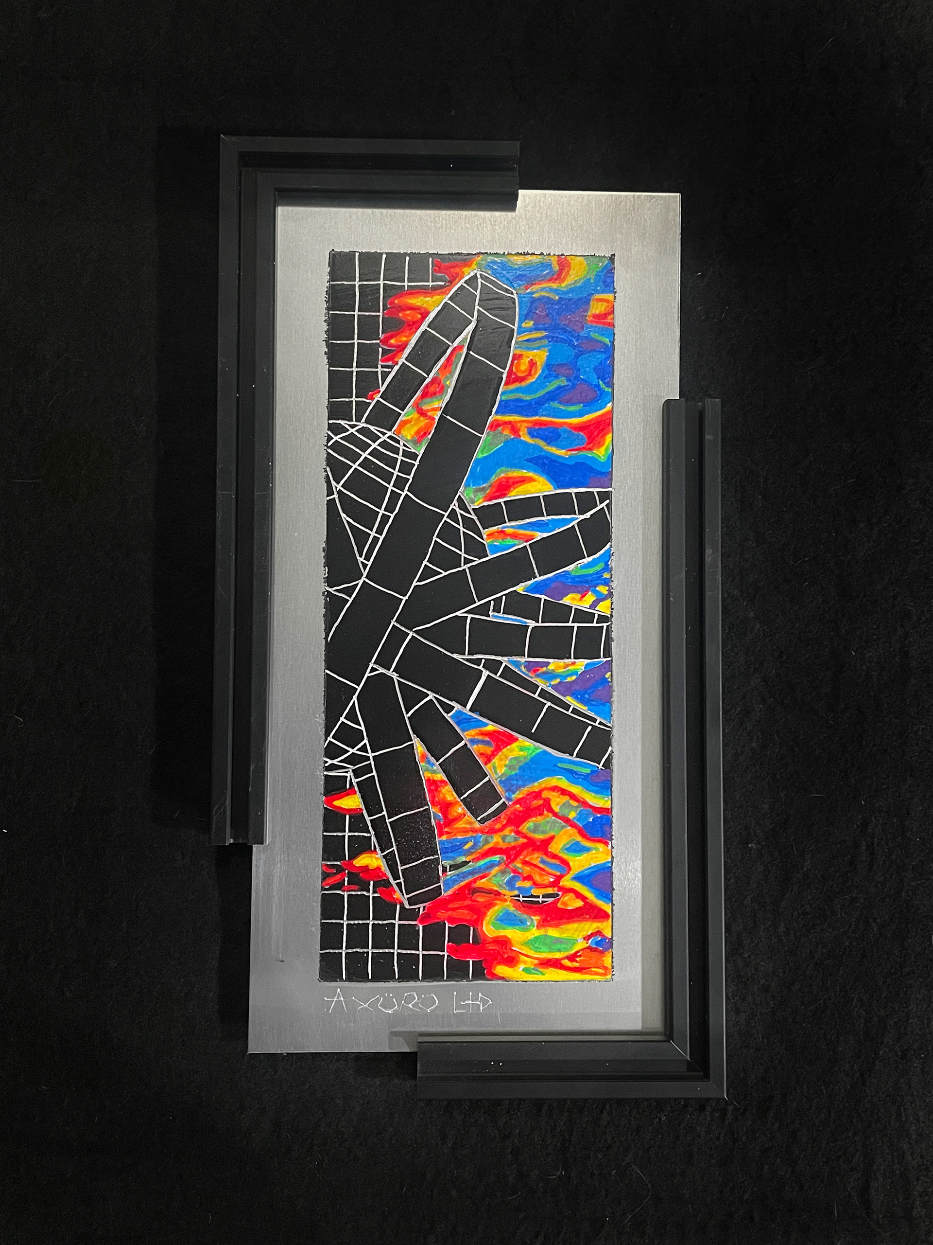 "Cepaonm" 6x12 engraving/ spraypaint (available)