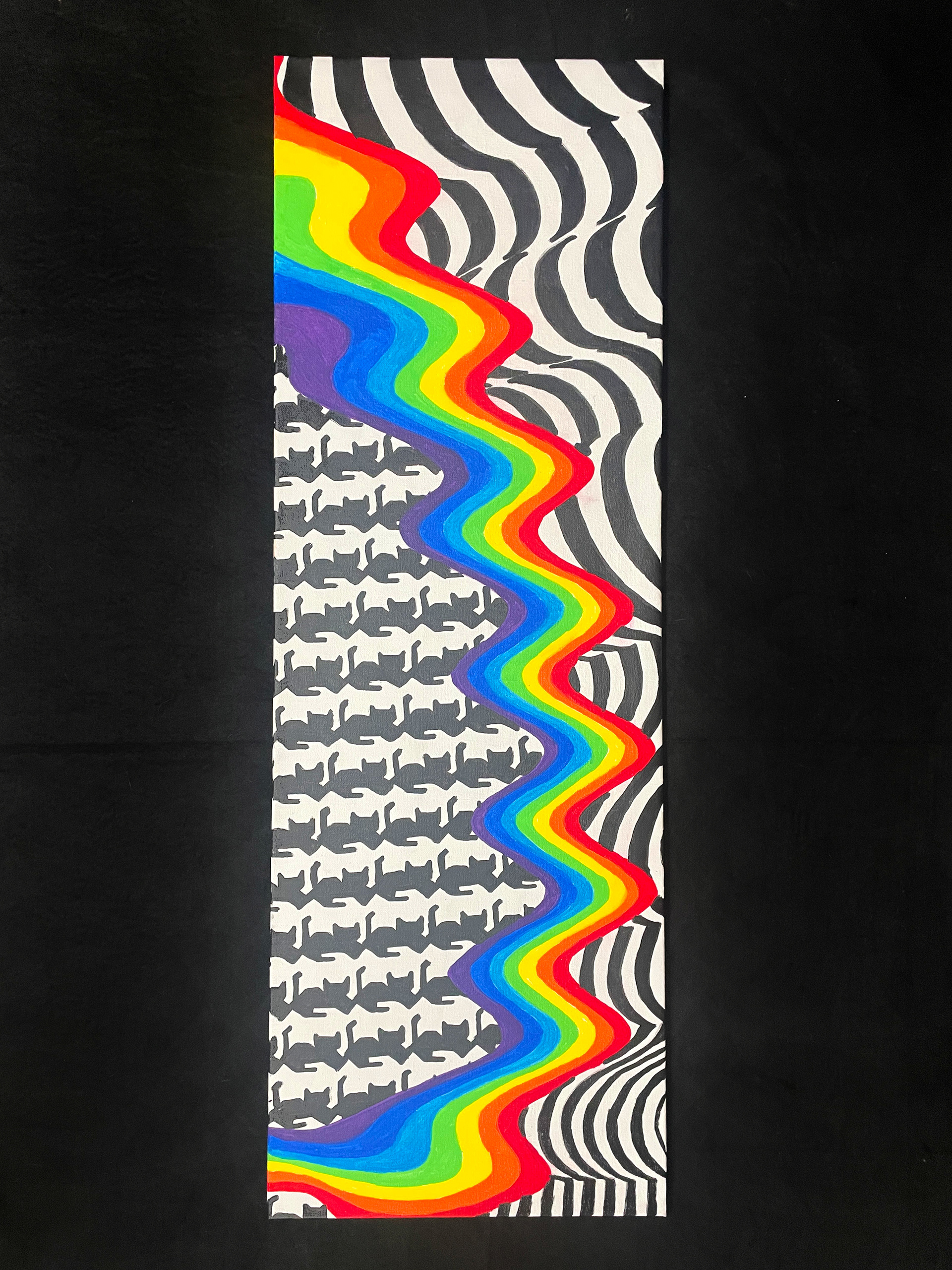 "Gluon" 12x36 -  acrylics on canvas (Available)