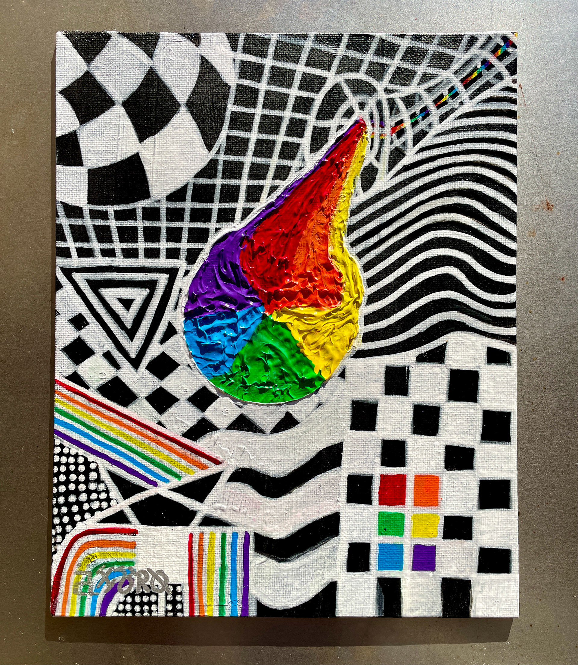 "Axuro 17" 8x10 - acrylics on canvas (SOLD)