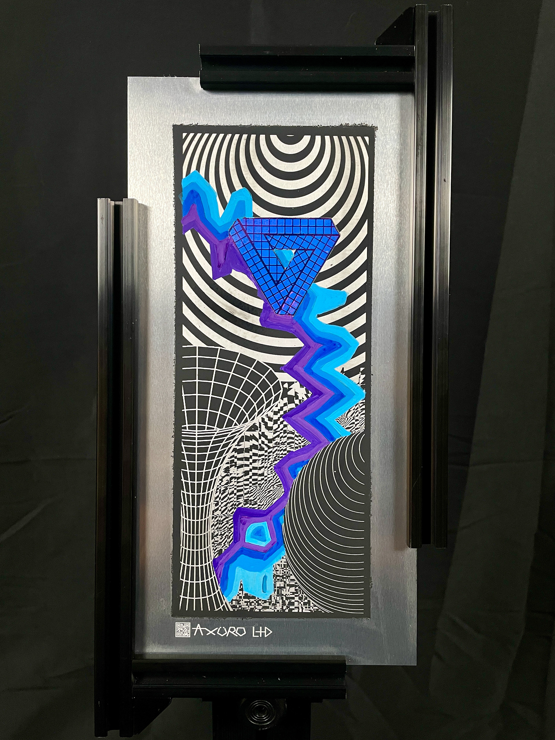 "Trichoric" 6x12 - laser engraving/ spraypaint (available)