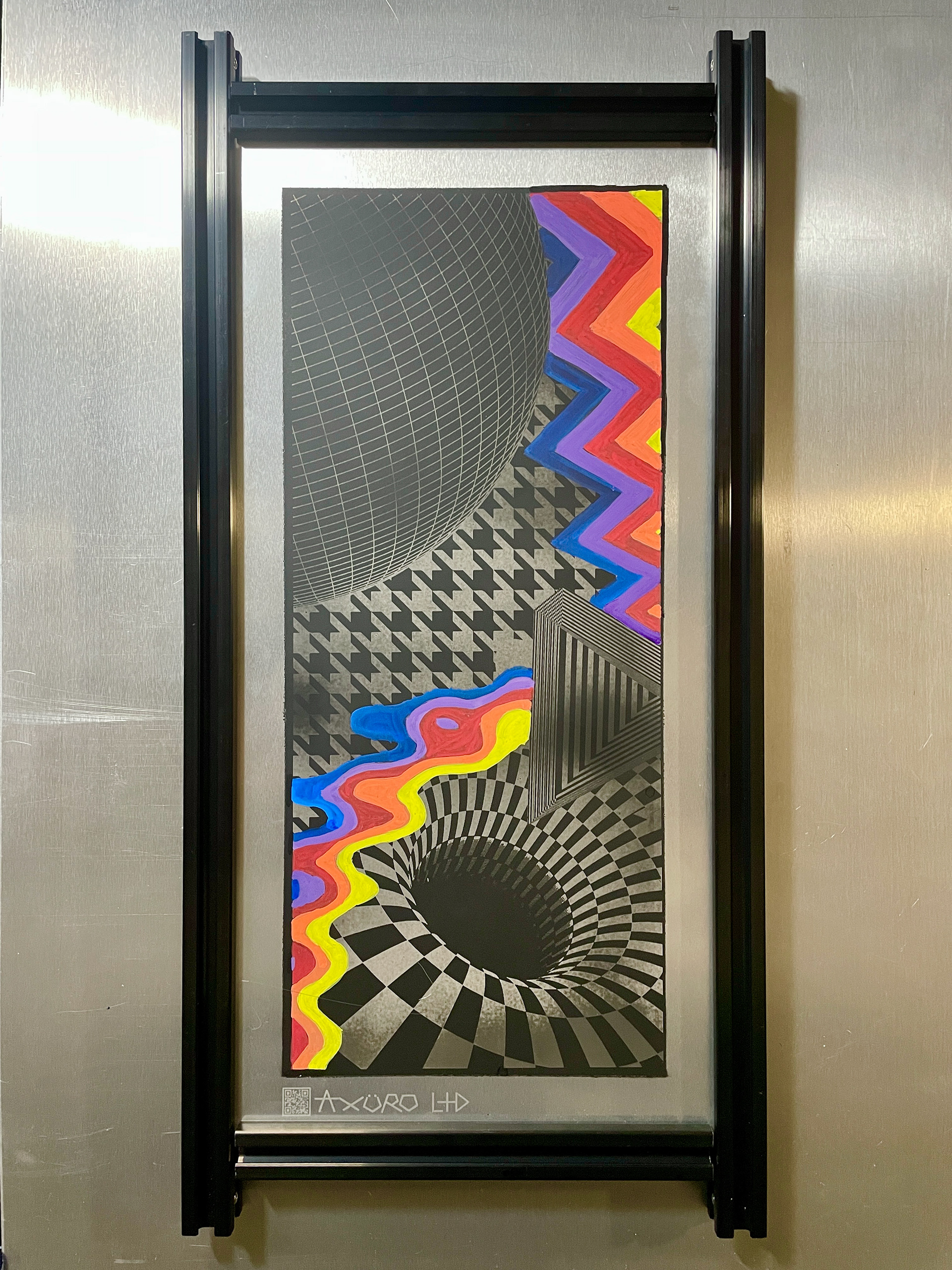 "Phantasmal" 8x16 - laser engraving/ spraypaint (SOLD)