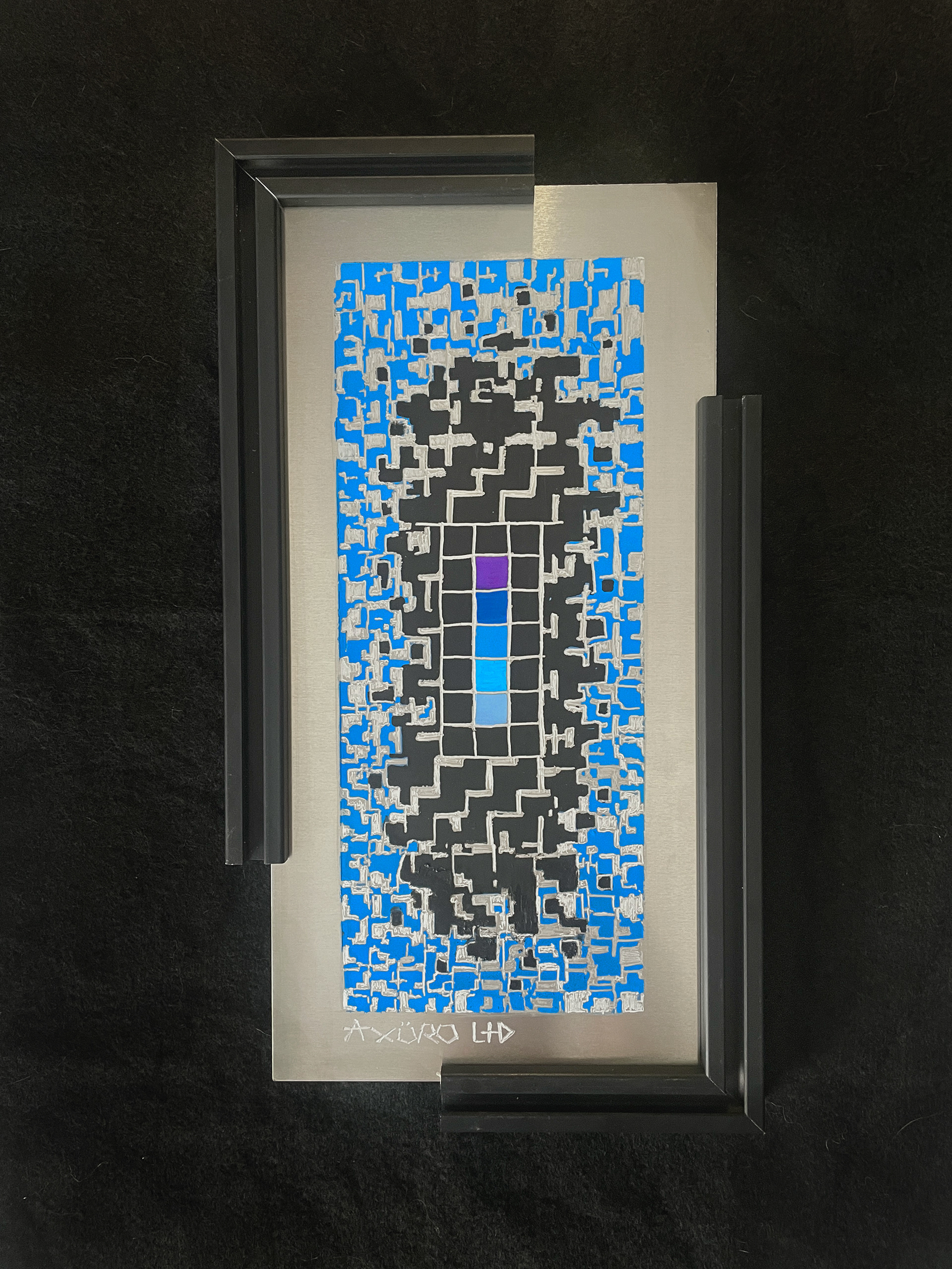 "Polaris" 6x12 engraving/ spraypaint (SOLD)