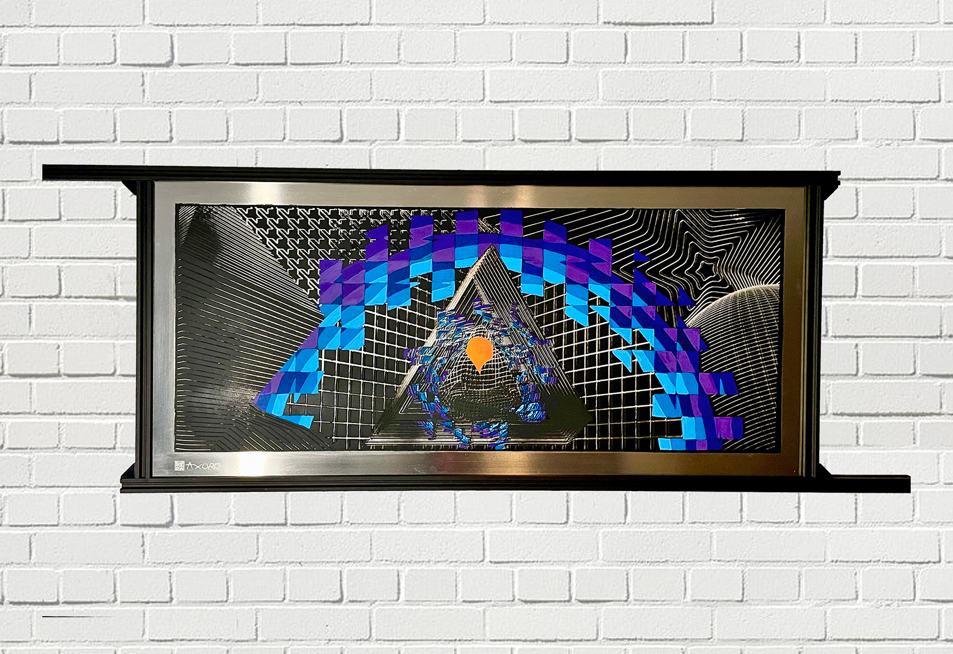"Arcane" 16x36 - laser engraving/ spraypaint (available)