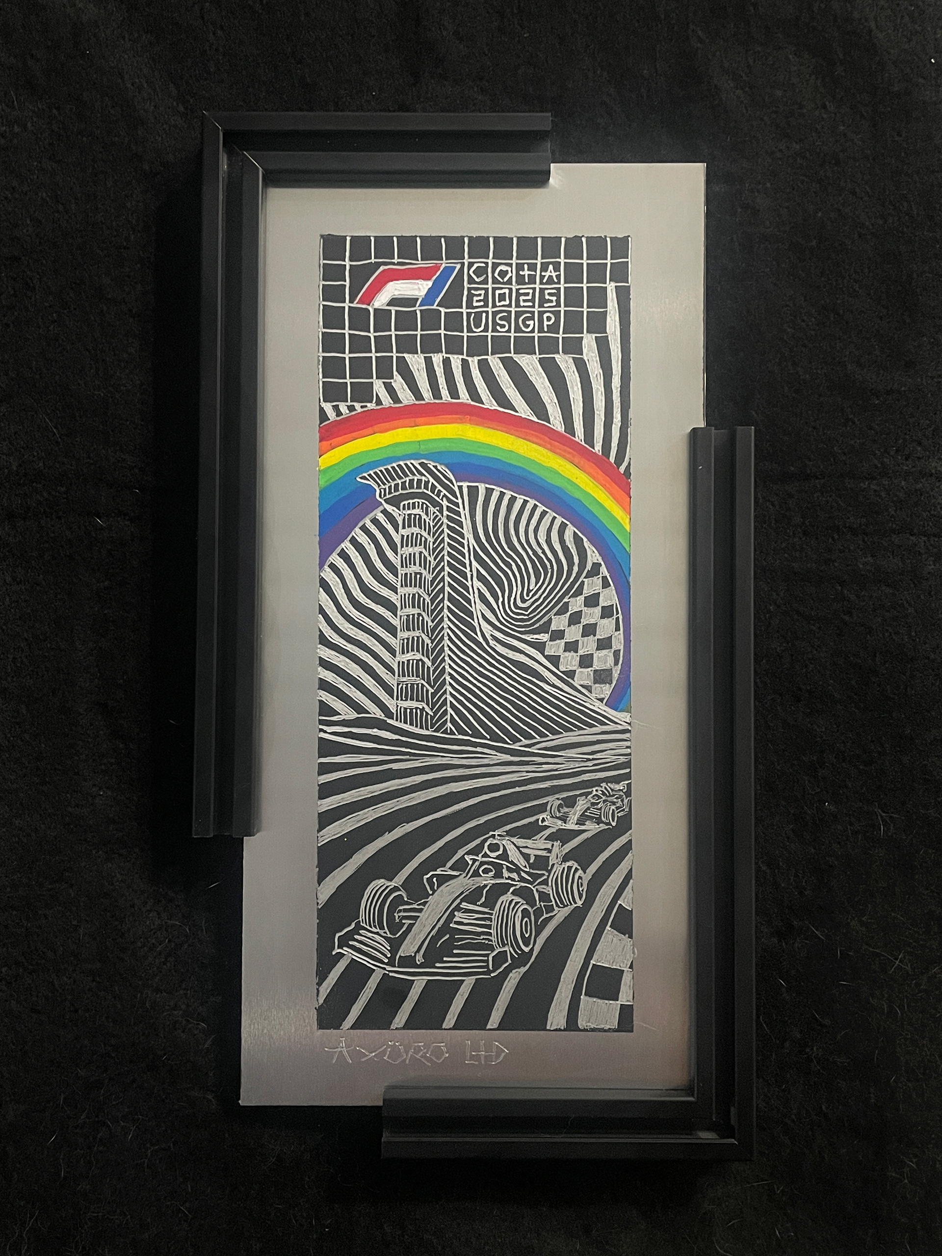 "USGP 2025" " 6x12 engraving/ spraypaint (SOLD)