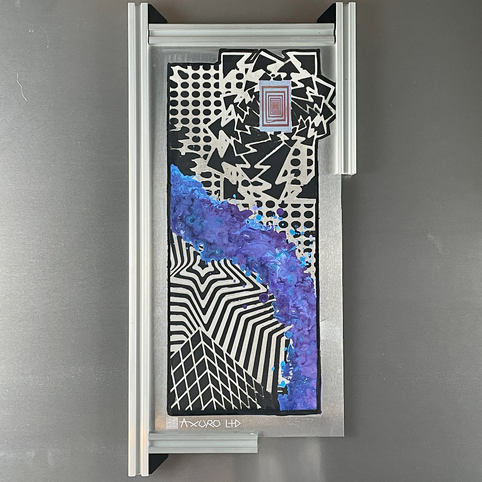 "Blorg" 8x16 - laser engraving/ spraypaint (available)