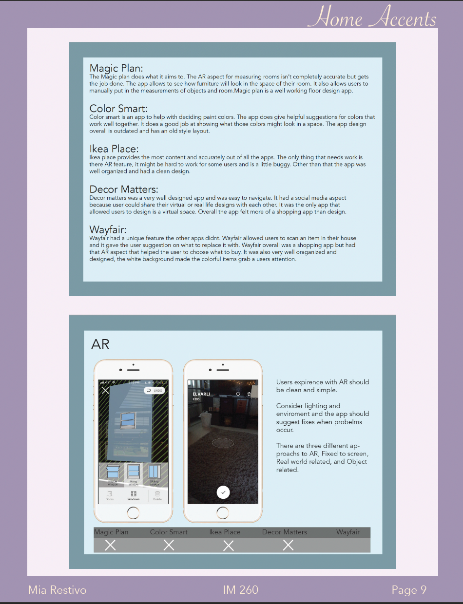For these next images I analyzed what features these apps shared and which ones they had or didn't have.