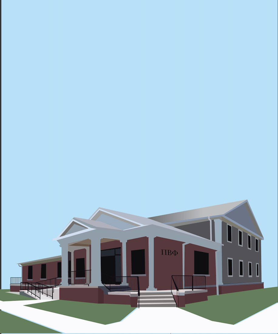 Pi Beta Phi house, Made in illustrator