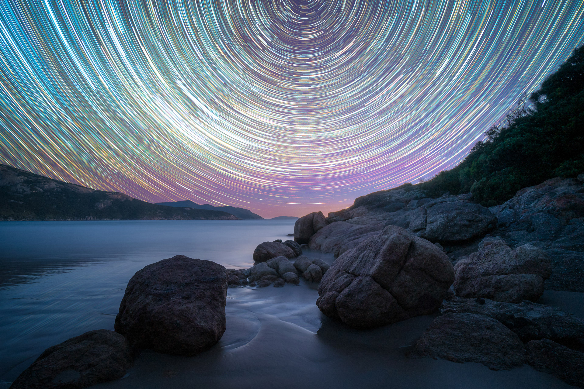 Star Trails Wilson's Promontory, Victoria