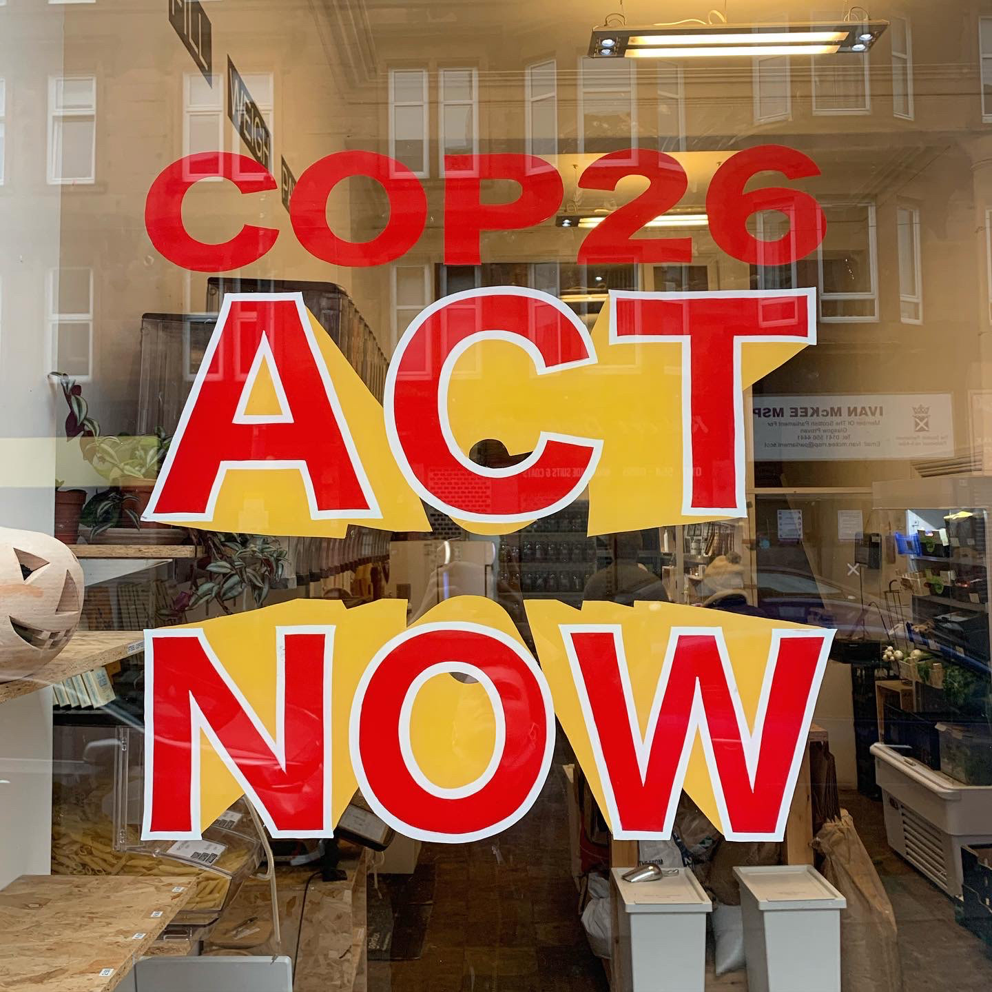 Window splash designed and hand painted, Glasgow