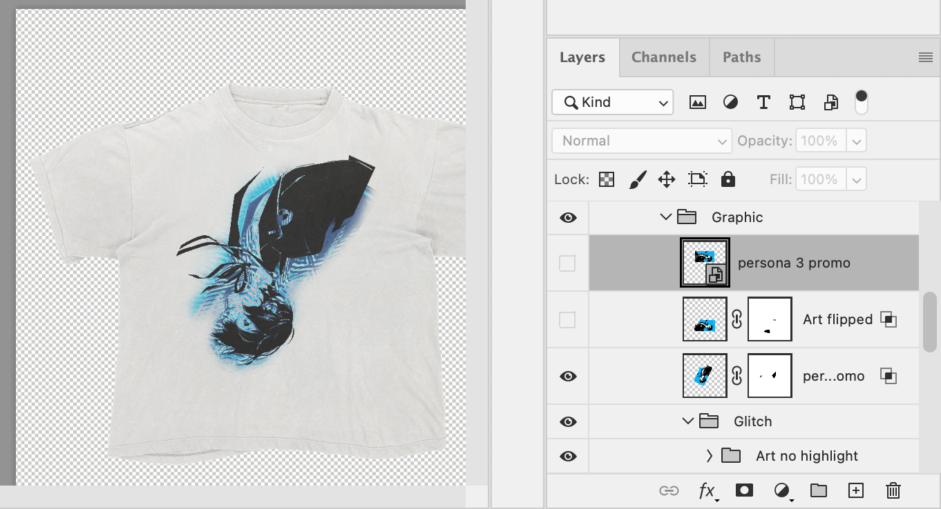 Black Graphic on Glitch