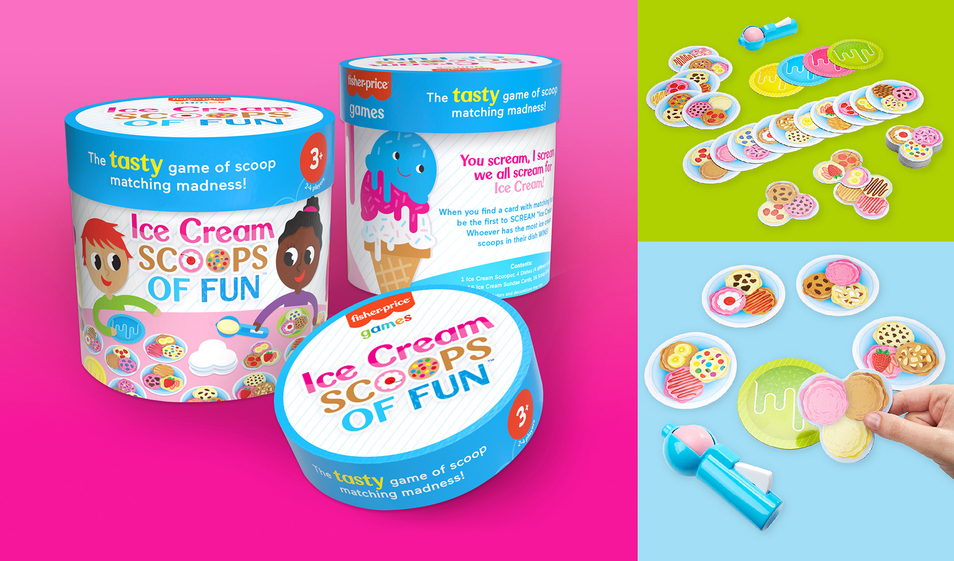 Fisher Price Ice Cream Scoops Of Fun - Matching Card Game 