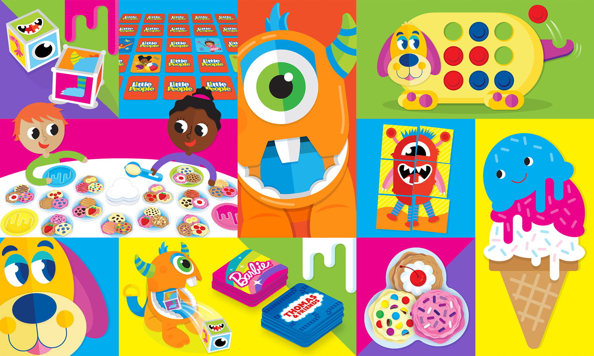 Fisher Price Ice Cream Scoops Of Fun - Matching Card Game