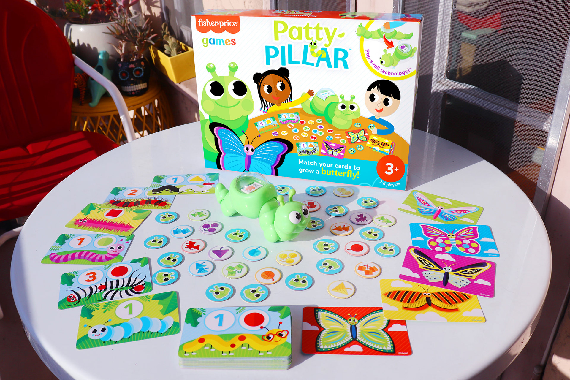 Fisher-Price Patty-Pillar Preschool Kids Game for Family Night, Match &  Learn Numbers 