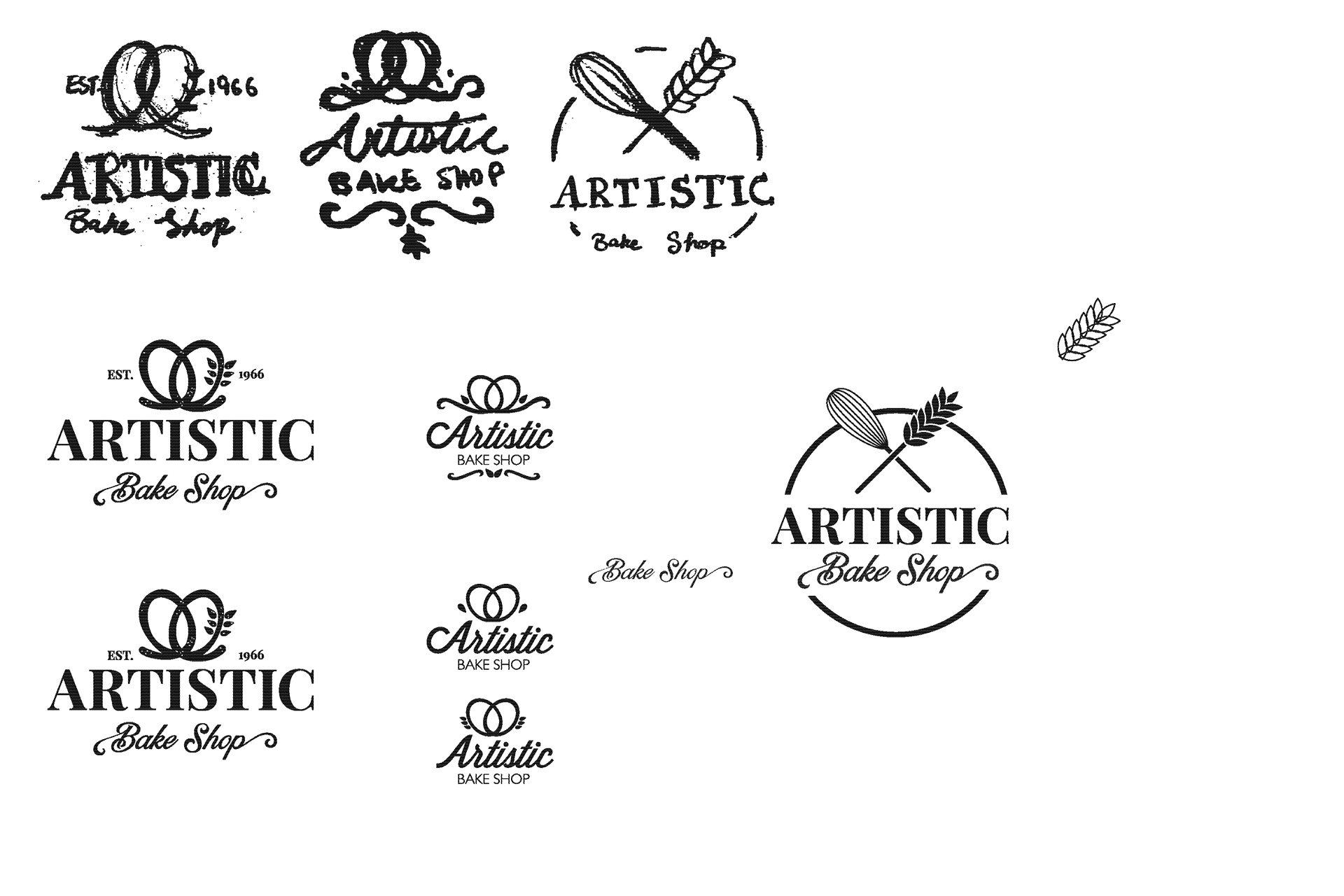Initial logo sketches
