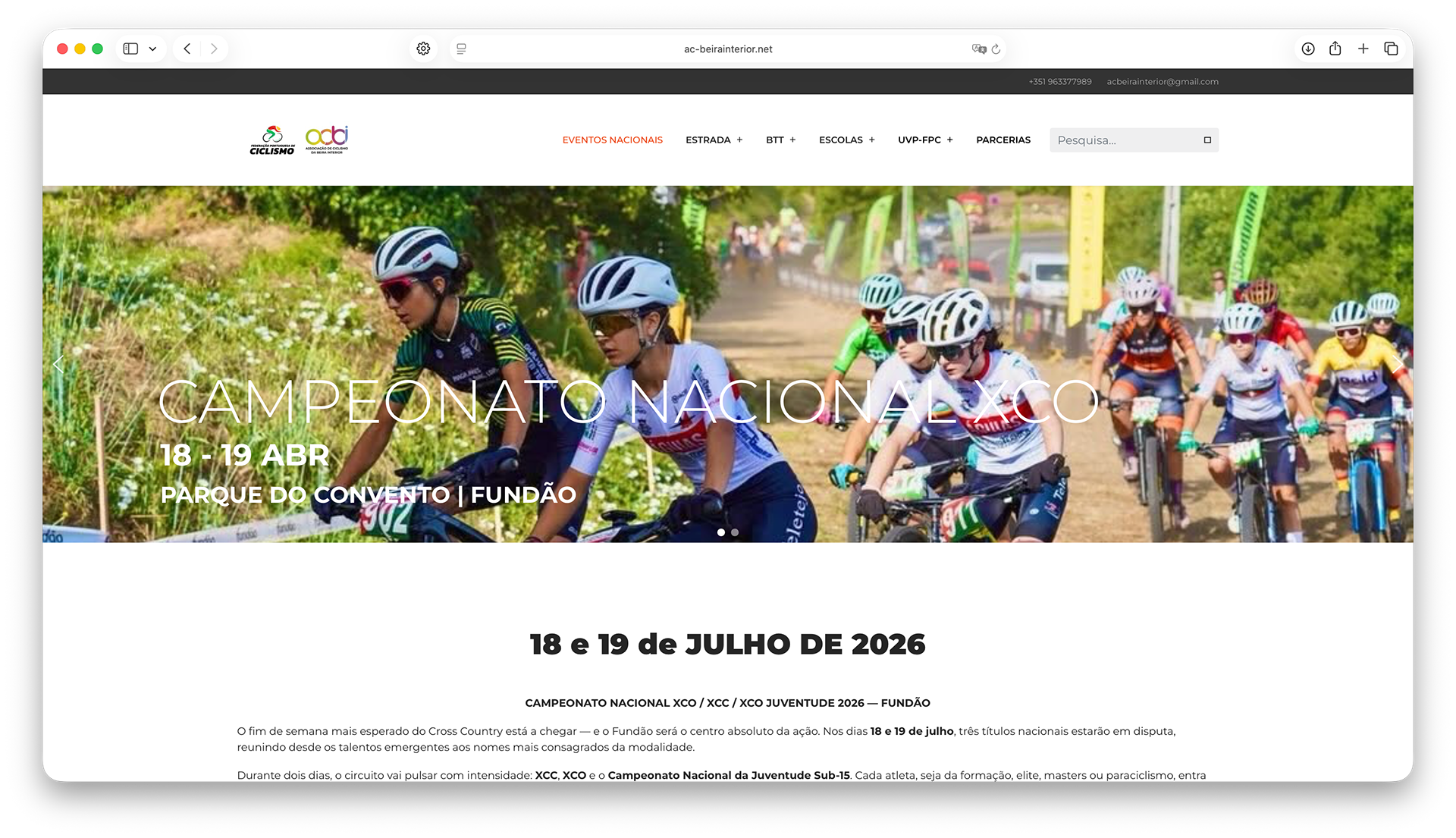 Associação de Ciclismo da Beira Interior - www.ac-beirainterior.net